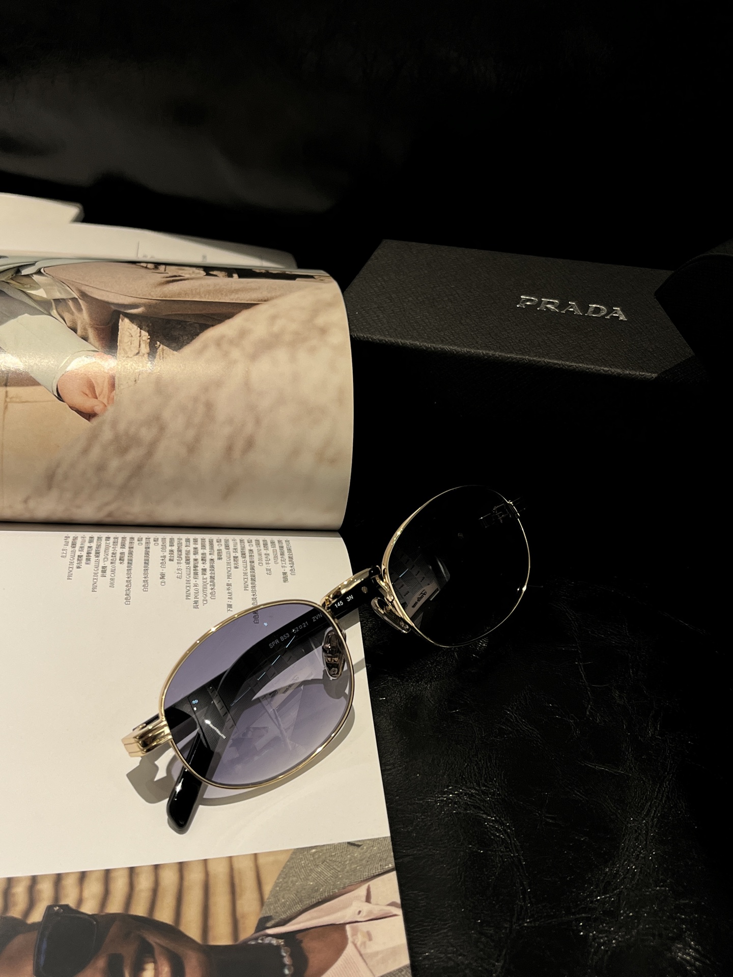 PRADA Sunglasses Metal Oval Frame