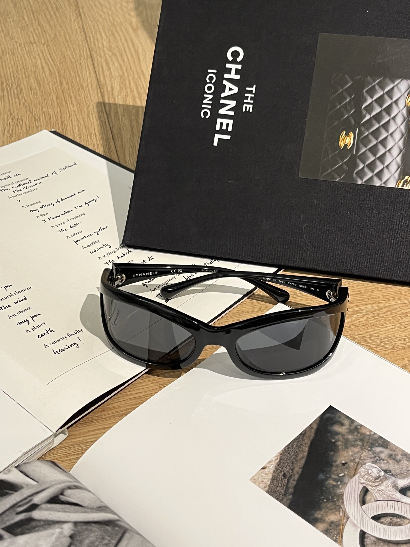 Chanel Sunglasses Acetate Black Headband Style