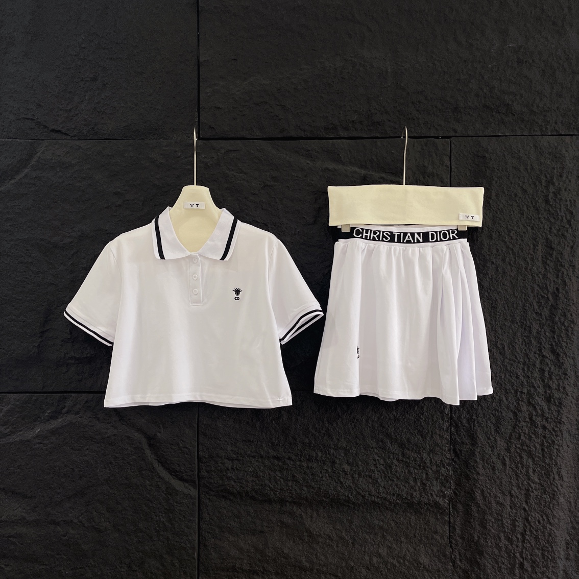 Dior Designer
 Clothing Polo Shirts & Blouses Skirts Black White Summer Collection