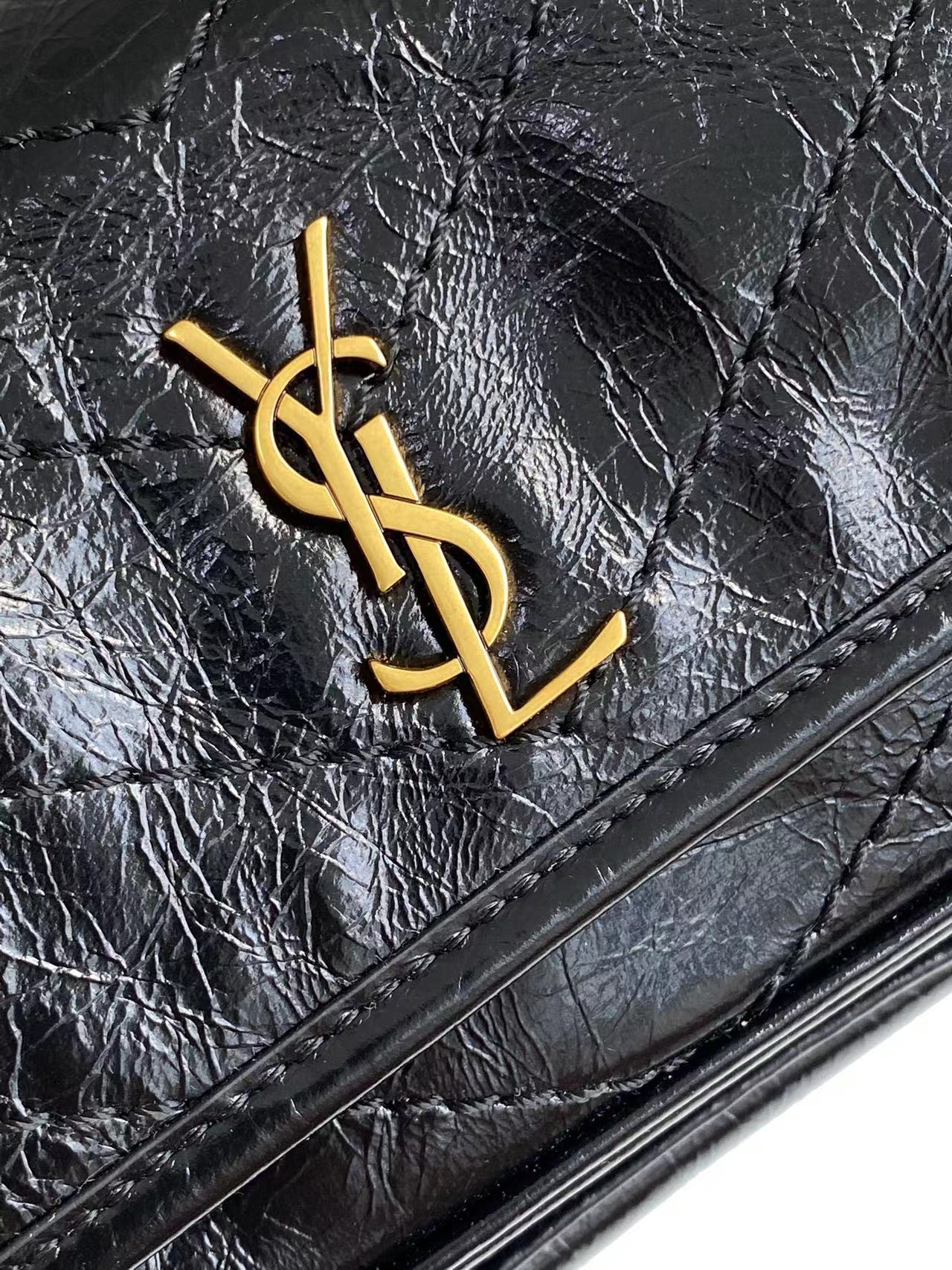 Yves Saint Laurent Niki Leather Shoulder Bag - 18cm, Black with Gold Hardware 6 a1756016494842 6723