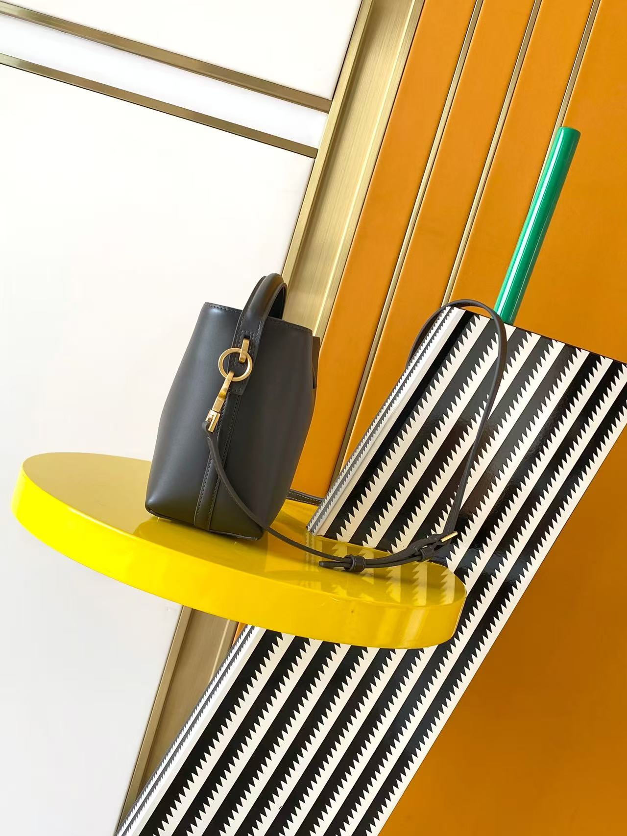 Yves Saint Laurent LE 37 Mini Smooth Leather Bucket Bag, Top Handle Bag 3 a1759414657368 1314