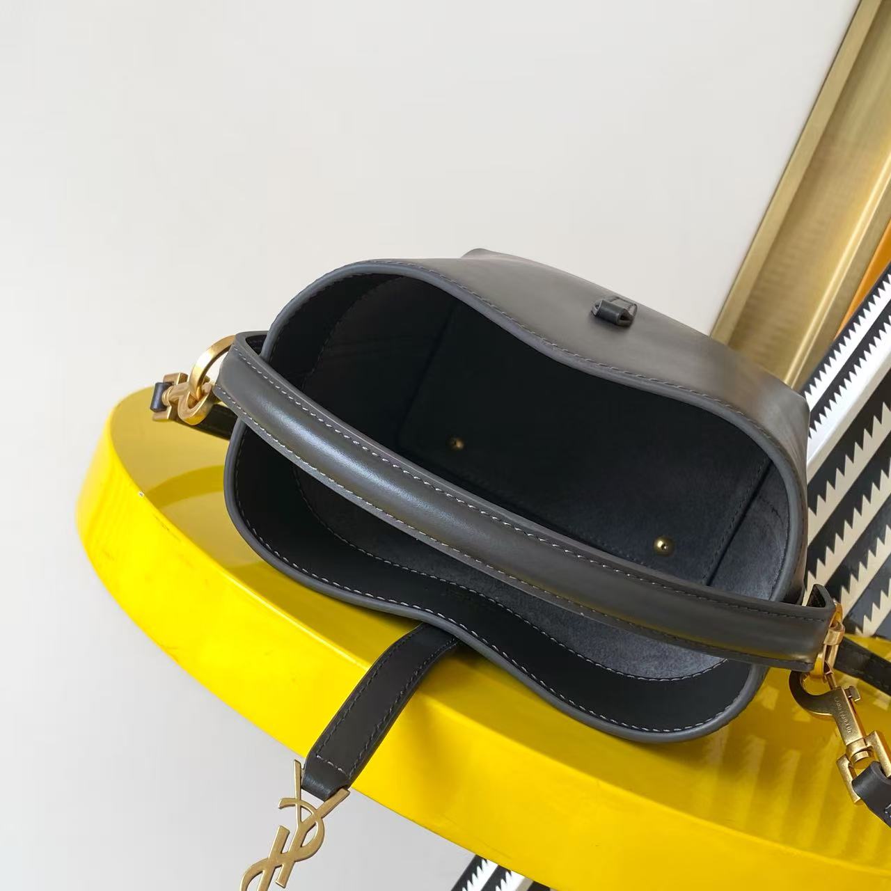 Yves Saint Laurent LE 37 Mini Smooth Leather Bucket Bag, Top Handle Bag 9 a1759414659331 4332