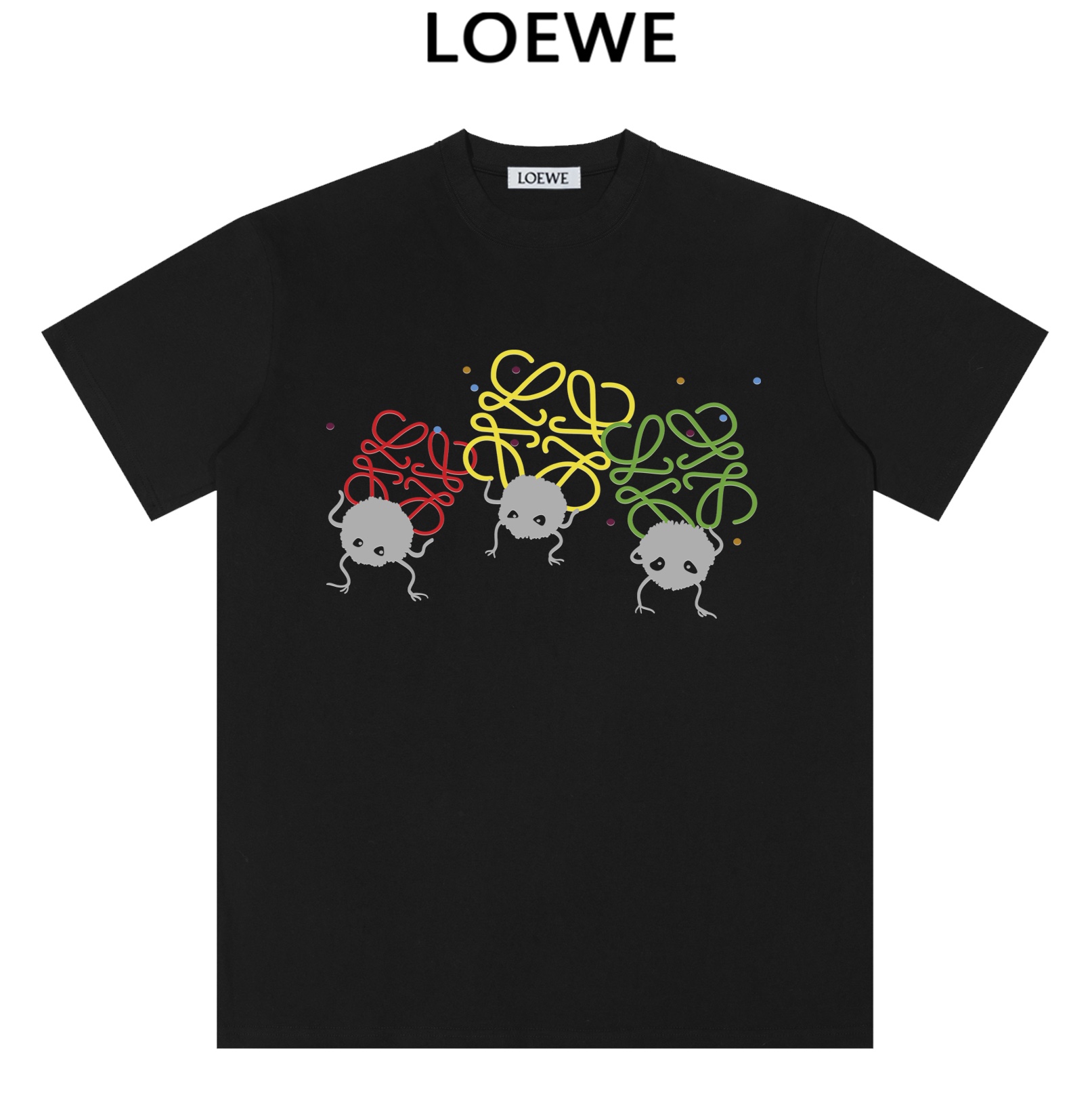 Loewe Clothing T-Shirt Printing Short Sleeve