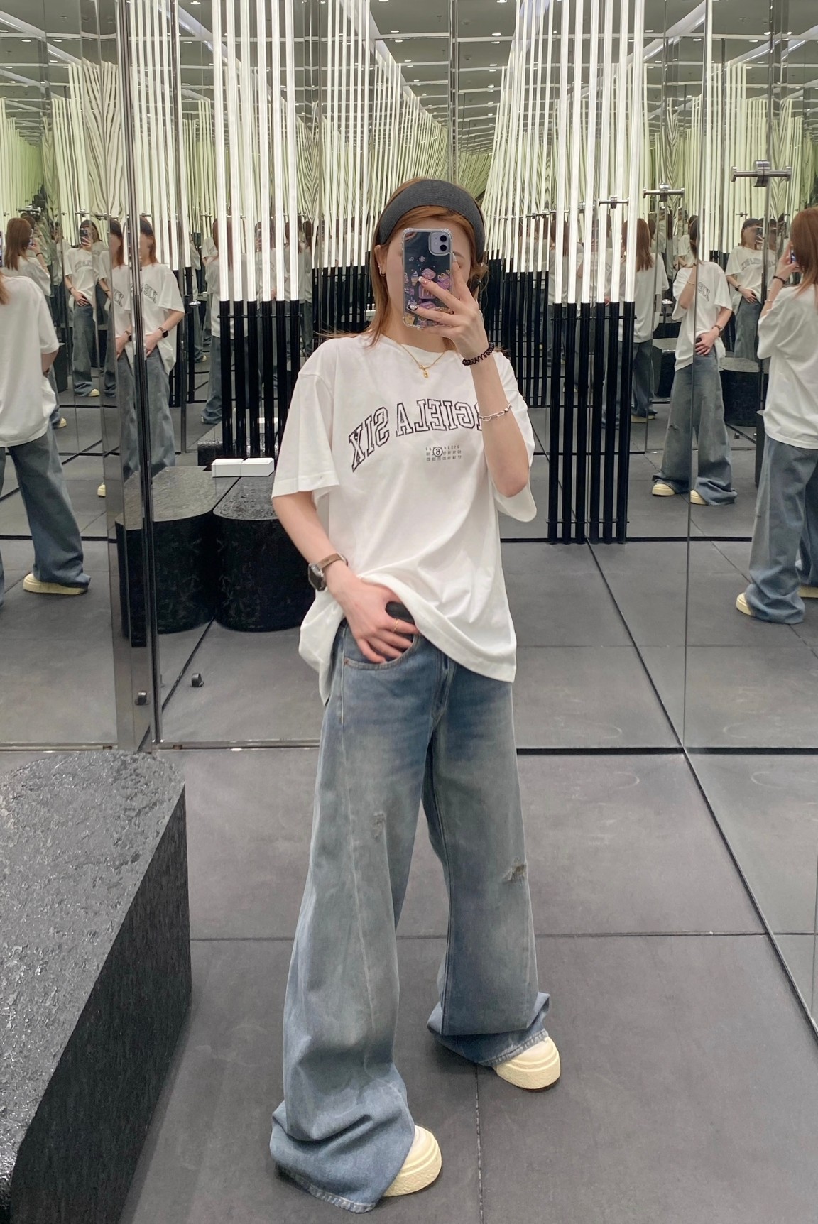 NO:748754,[Love] New style [Love]!  The latest MM6 26NEW washed distressed wide-leg jeans. Size SML., masion margiela,jeans,19860909[爱心]新款[爱心]！最新MM6 26NEW 洗水做旧破洞阔腿牛仔裤.尺码SML.,,masion margiela,jeans,,Women's clothing