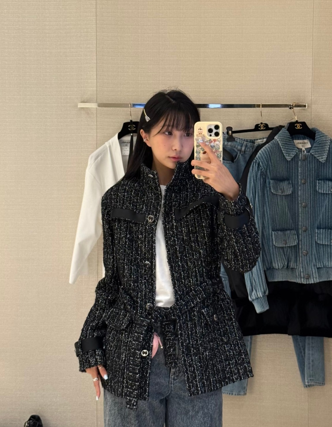 NO:740614,[Love] New style [Love]!  The latest CH 26NEW Xiaoxiangfeng handmade woven waist jacket. Size SML,,jackets & coats,19860909[爱心]新款[爱心]！最新CH 26NEW 小香风手工坊编织收腰外套.尺码SML,,jackets & coats,,Women's clothing