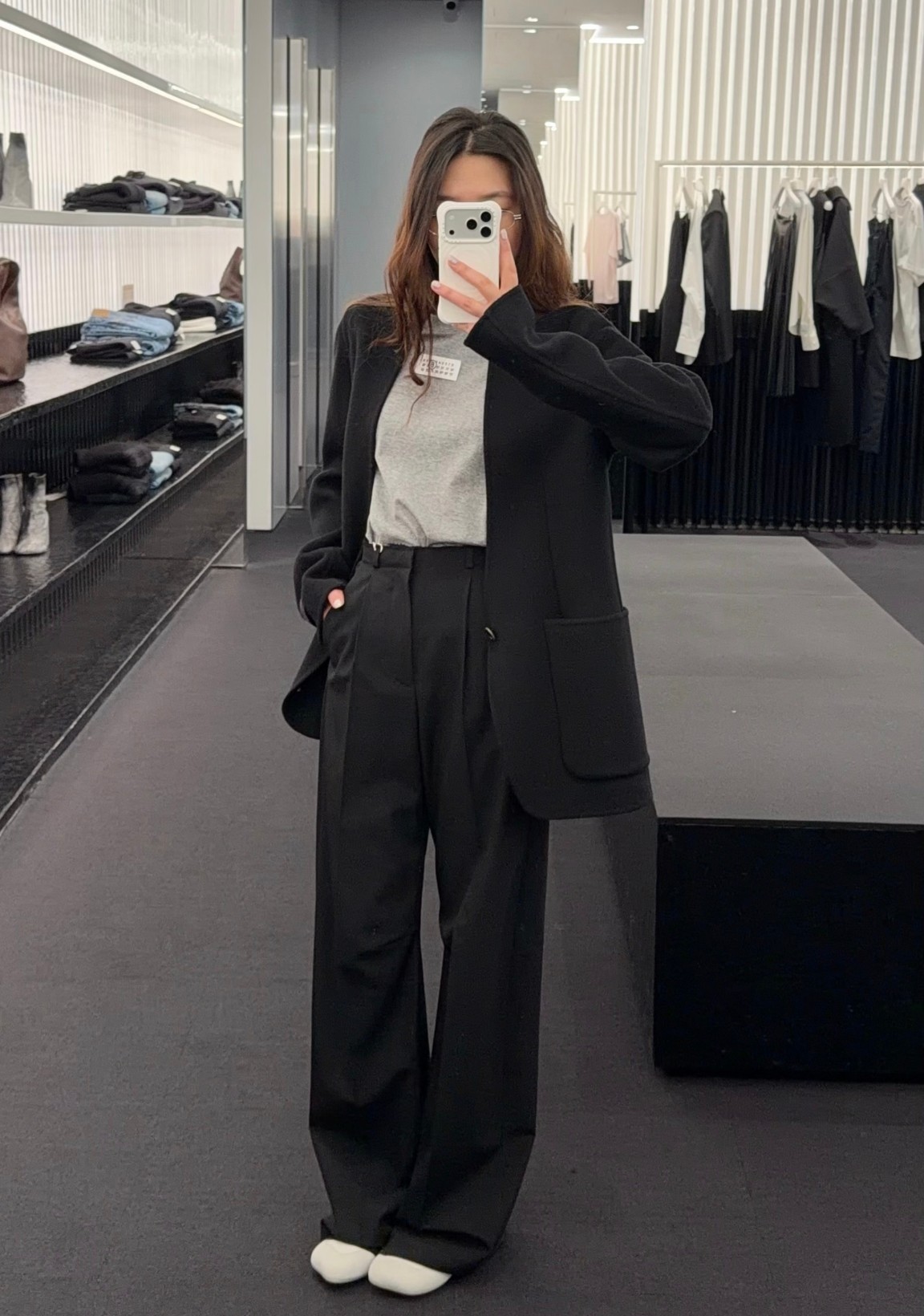 NO:740622,[Love] New style [Love]!  The latest MM6 26NEW one-button collarless wool jacket. Size SML., masion margiela, jackets & coats,19860909[爱心]新款[爱心]！最新MM6 26NEW 一粒扣无领羊毛外套.尺码SML.,,masion margiela,jackets & coats,,Women's clothing