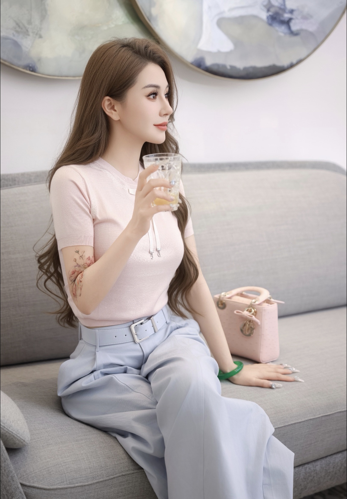 NO:801875,[Love] New style [Love]!  The latest D 26NEW lace edge bow pendant short-sleeved sweater. Size SML.P,, T-shirt,19860909[爱心]新款[爱心]！最新D 26NEW 蕾丝边蝴蝶结吊坠短袖针织衫.尺码SML.P,,T-shirt,,Women's clothing