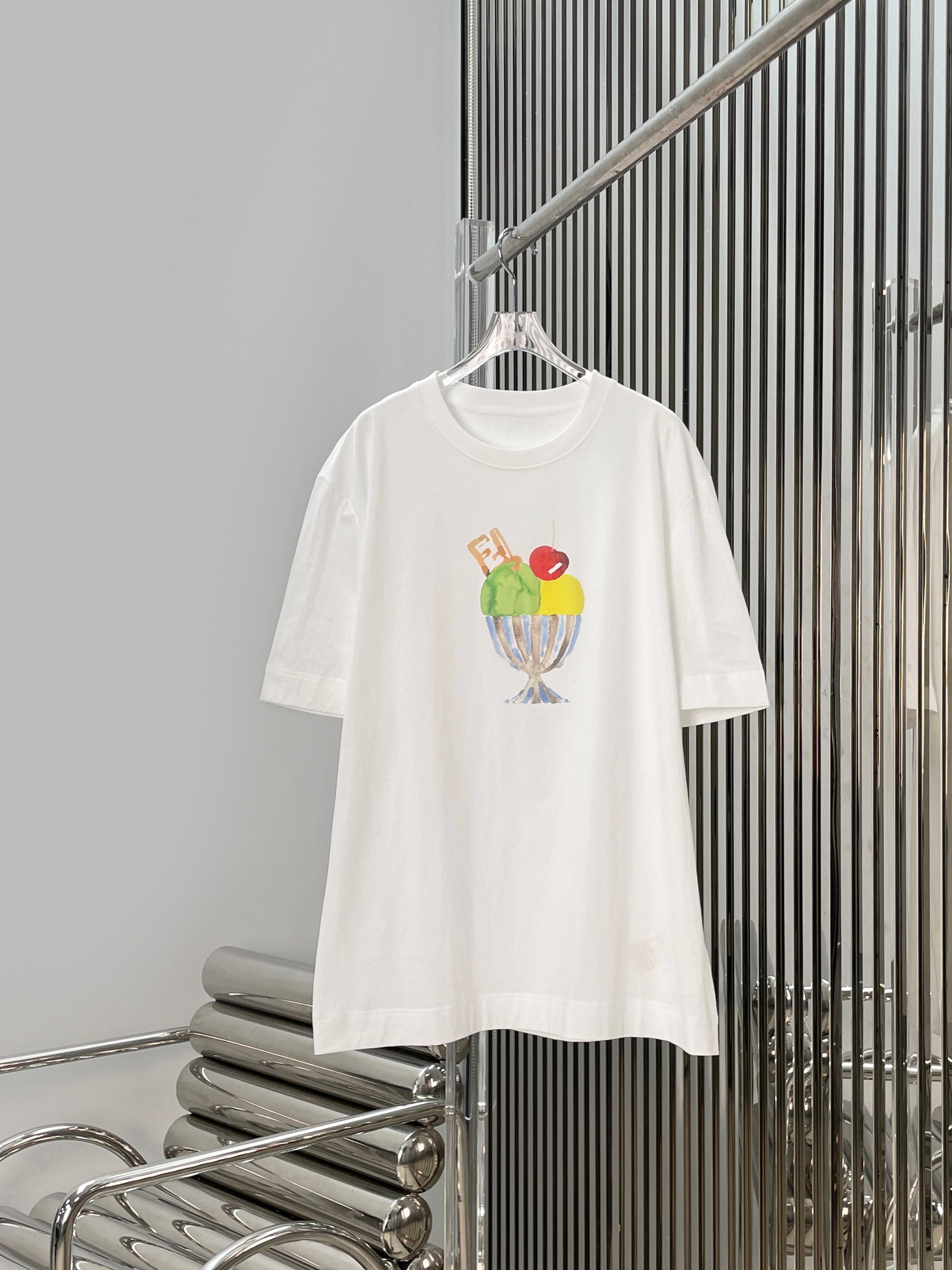 NO:857364,[Love] New style [Love]!  The latest FD 26NEW ice cream watercolor printed round neck short-sleeved T-shirt. Size XS SML XL.,, T-shirt, tees, t-shirt,19860909[爱心]新款[爱心]！最新FD 26NEW 冰淇淋水彩印花圆领短袖T恤.尺码XS SML XL.,,T-shirt,tees，t-shirt,,Women's clothing