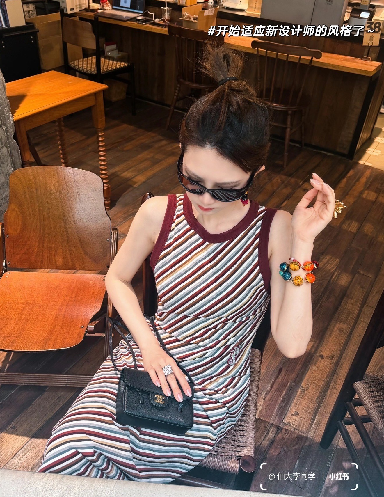 NO:922846,[Love] New style [Love]!  The latest CH 26NEW seahorse embroidered diagonal striped vest dress. Size XS SML.,,skirts,19860909[爱心]新款[爱心]！最新CH 26NEW 海马刺绣斜条纹背心连衣裙.尺码XS SML.,,skirts,,Women's clothing