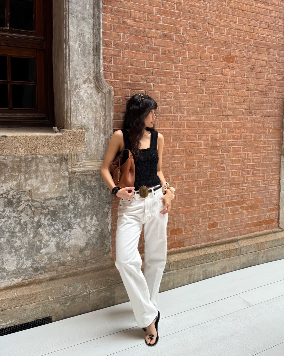 NO:934402,[Love] New style [Love]!  The latest CE 26NEW Arc de Triomphe minimalist drapey white cow wide-leg denim trousers. Size XS SML.,,19860909[爱心]新款[爱心]！最新CE 26NEW 凯旋门极简垂感白牛阔腿牛仔长裤.尺码XS SML.,,,Women's clothing