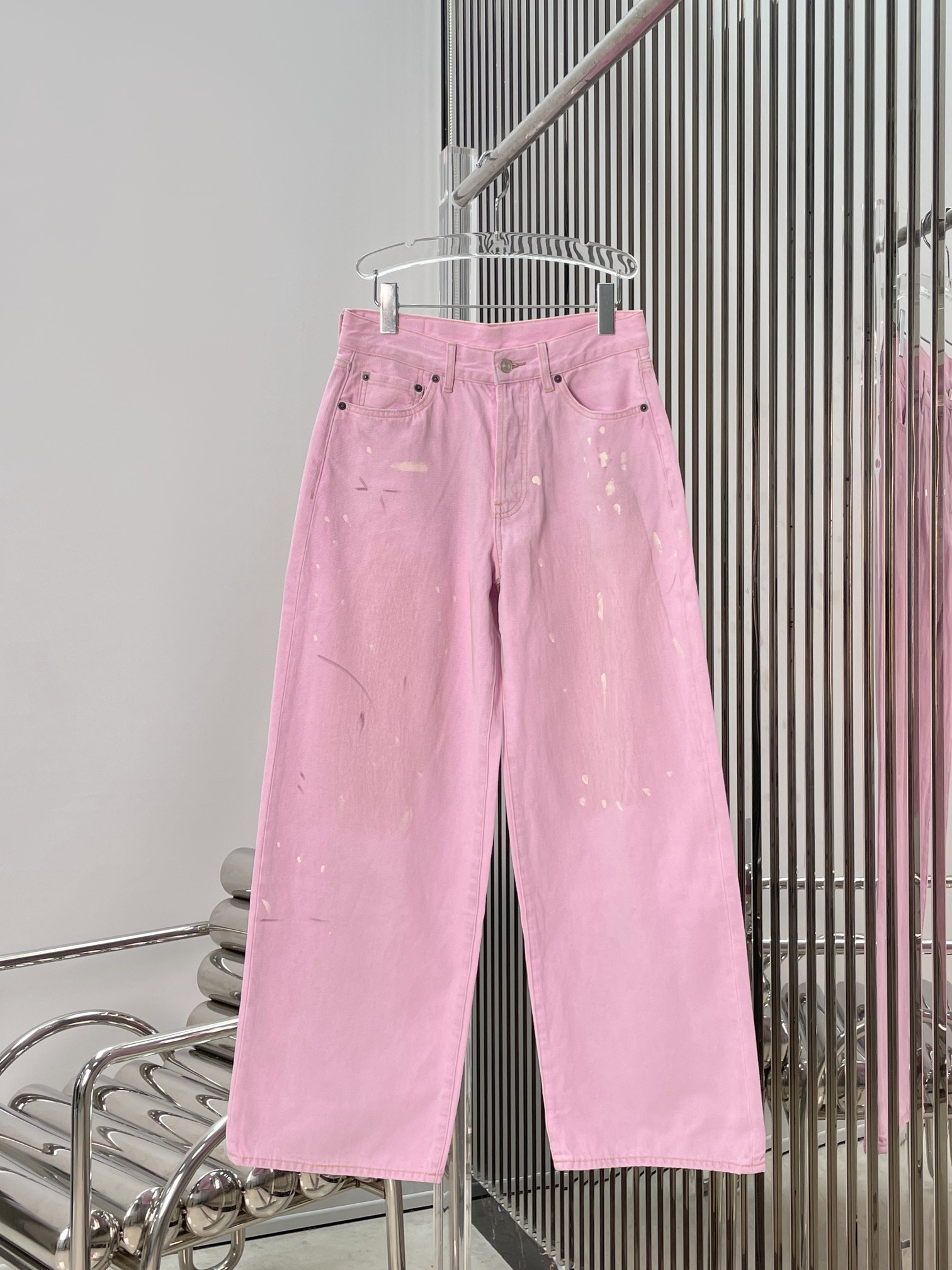 NO:955876,[Love] New style [Love]!  The latest ACNE 26NEW splash-ink distressed loose wide-leg denim trousers. Size XS SML.P,,acne studios,19860909[爱心]新款[爱心]！最新ACNE 26NEW 泼墨做旧宽松阔腿牛仔长裤.尺码XS SML.P,,acne studios,,Women's clothing