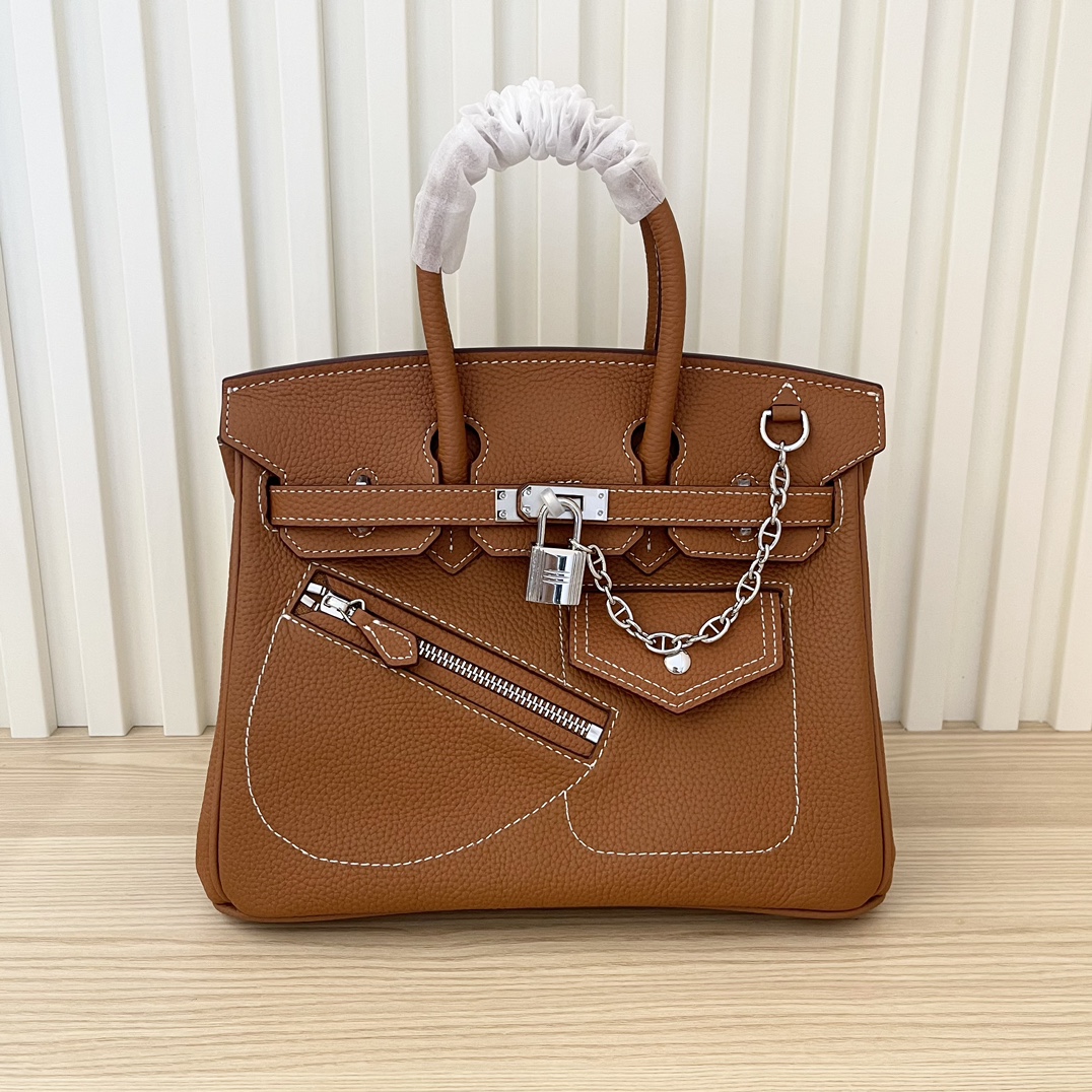 Hermes Birkin Sacos Bolsas Branco Hardware Prata