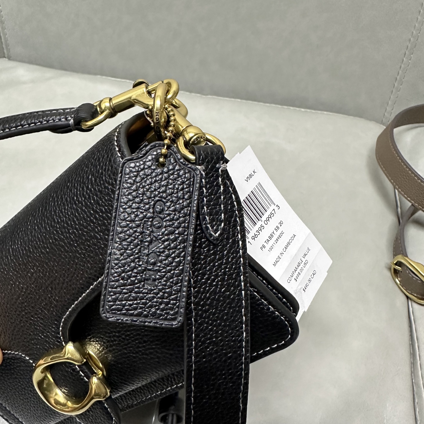 Coach 纯 Coach蔻驰 CM546 tabby20系列风琴新酒神包腋下单肩包 头层牛皮材质