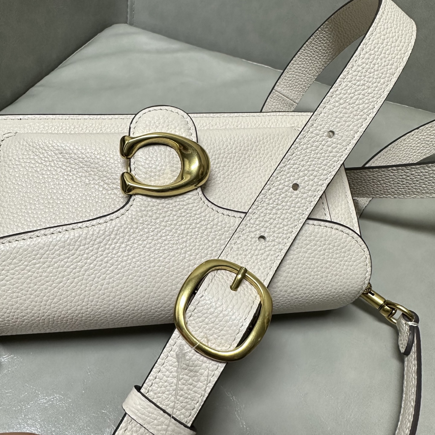 Coach 纯 Coach蔻驰 CM546 tabby20系列风琴新酒神包腋下单肩包 头层牛皮材质