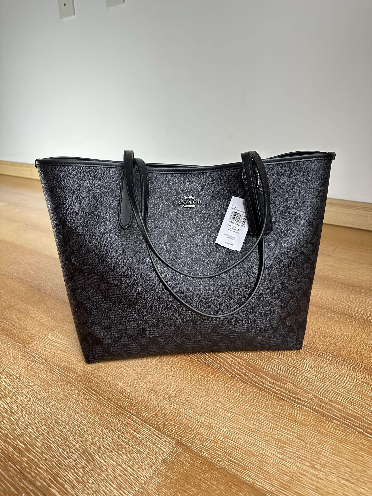 Coach 纯 Coach蔻驰 CV976 City33系列最新奥莱款购物袋托特包