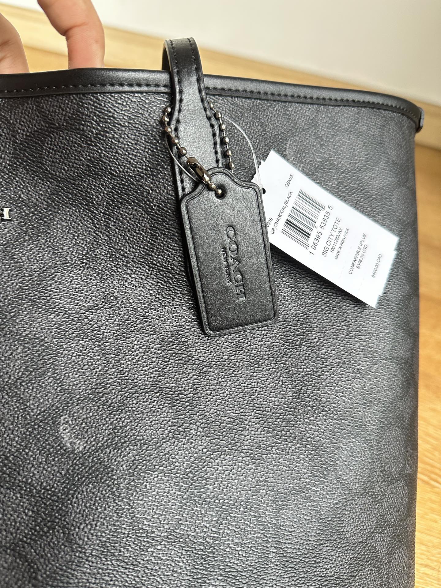 Coach 纯 Coach蔻驰 CV976 City33系列最新奥莱款购物袋托特包