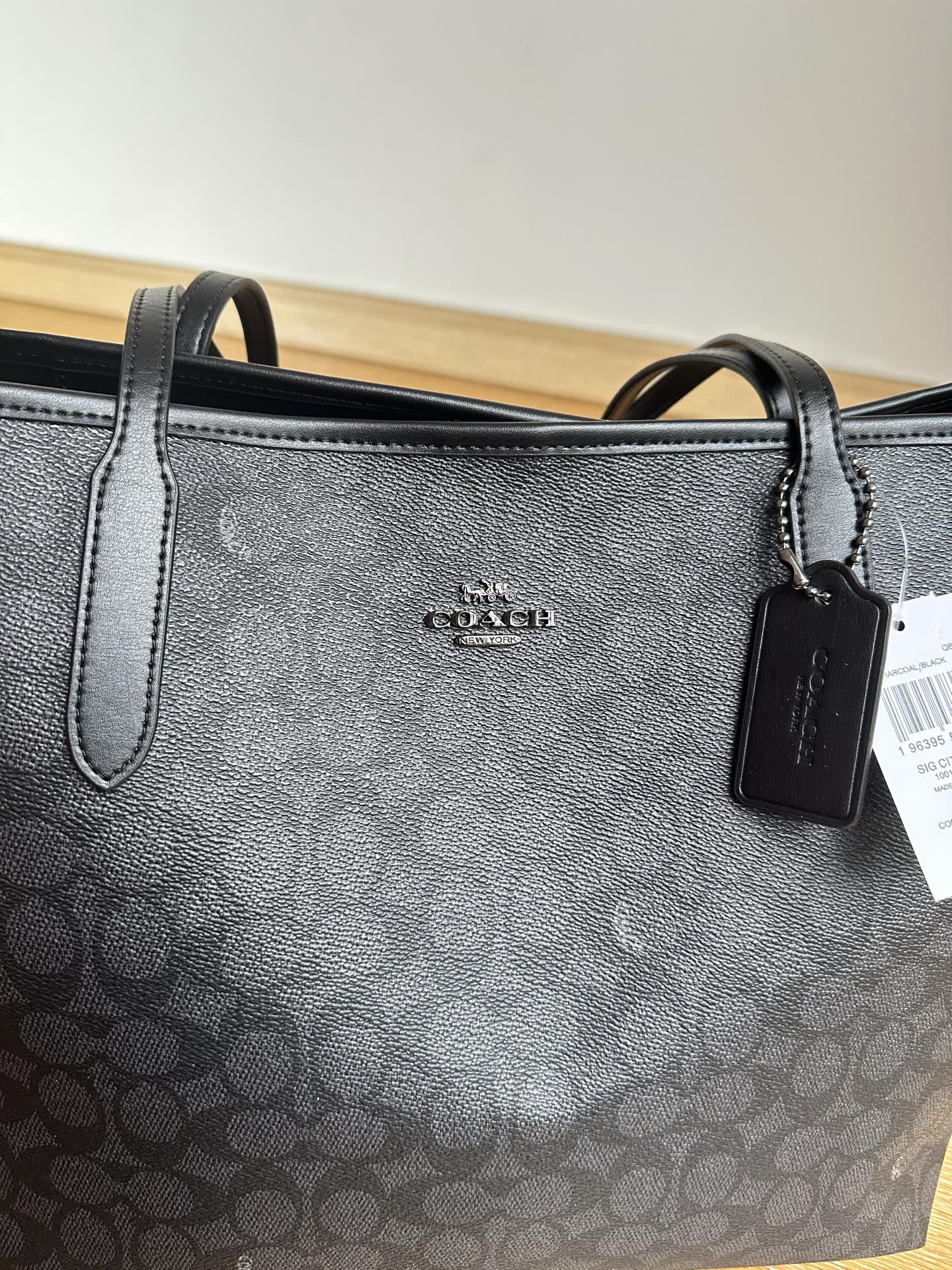 Coach 纯 Coach蔻驰 CV976 City33系列最新奥莱款购物袋托特包