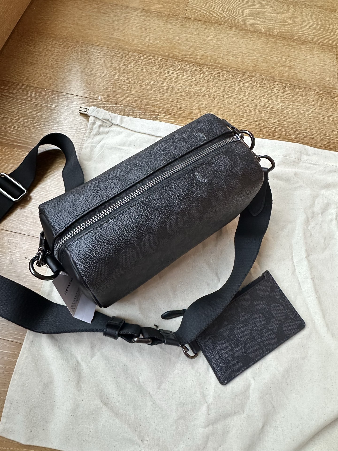 Coach 纯 Coach蔻驰 CV762 AXEL系列二合一 相机包斜挎包邮差包 头层牛皮配新版暗标徽章PVC老花料材质