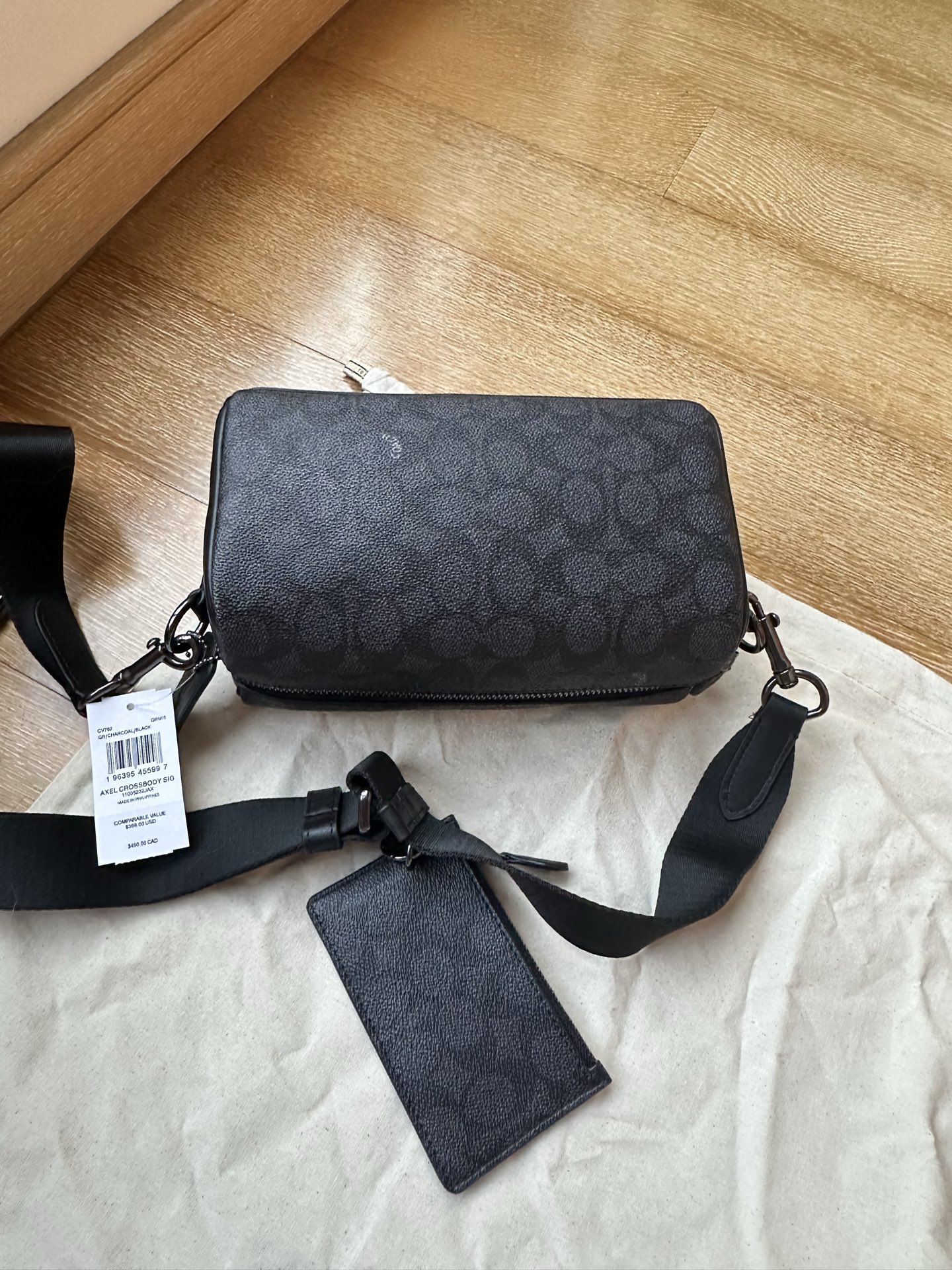 Coach 纯 Coach蔻驰 CV762 AXEL系列二合一 相机包斜挎包邮差包 头层牛皮配新版暗标徽章PVC老花料材质