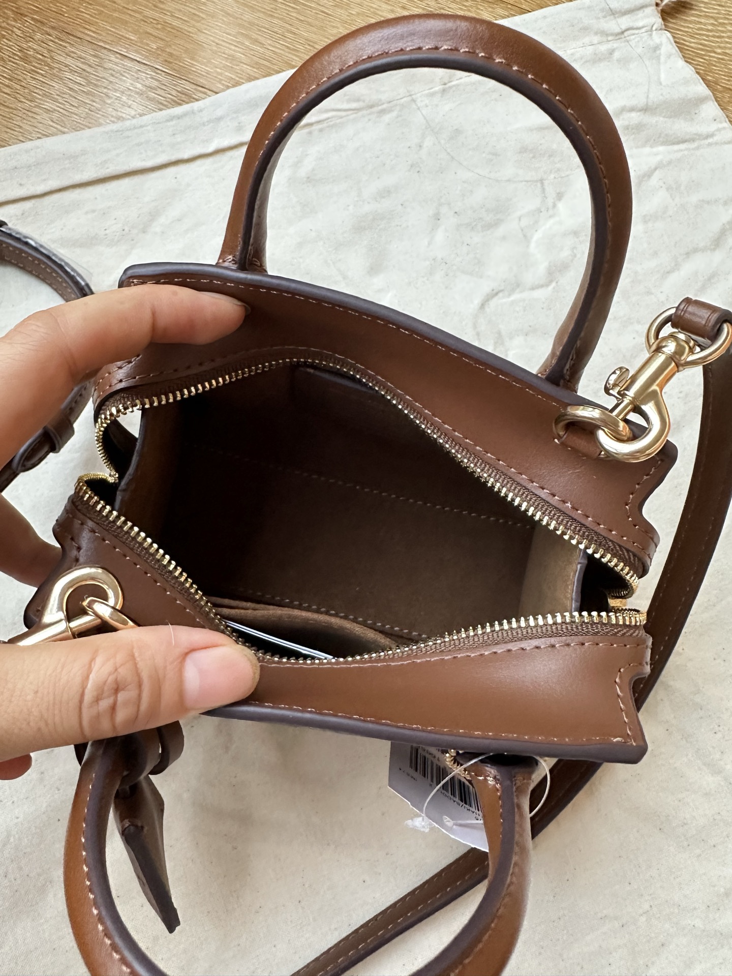 Coach ～纯原Coach蔻驰 CO975 Andrea迷你系列手提单肩斜挎包 老花料PVC配头层牛皮