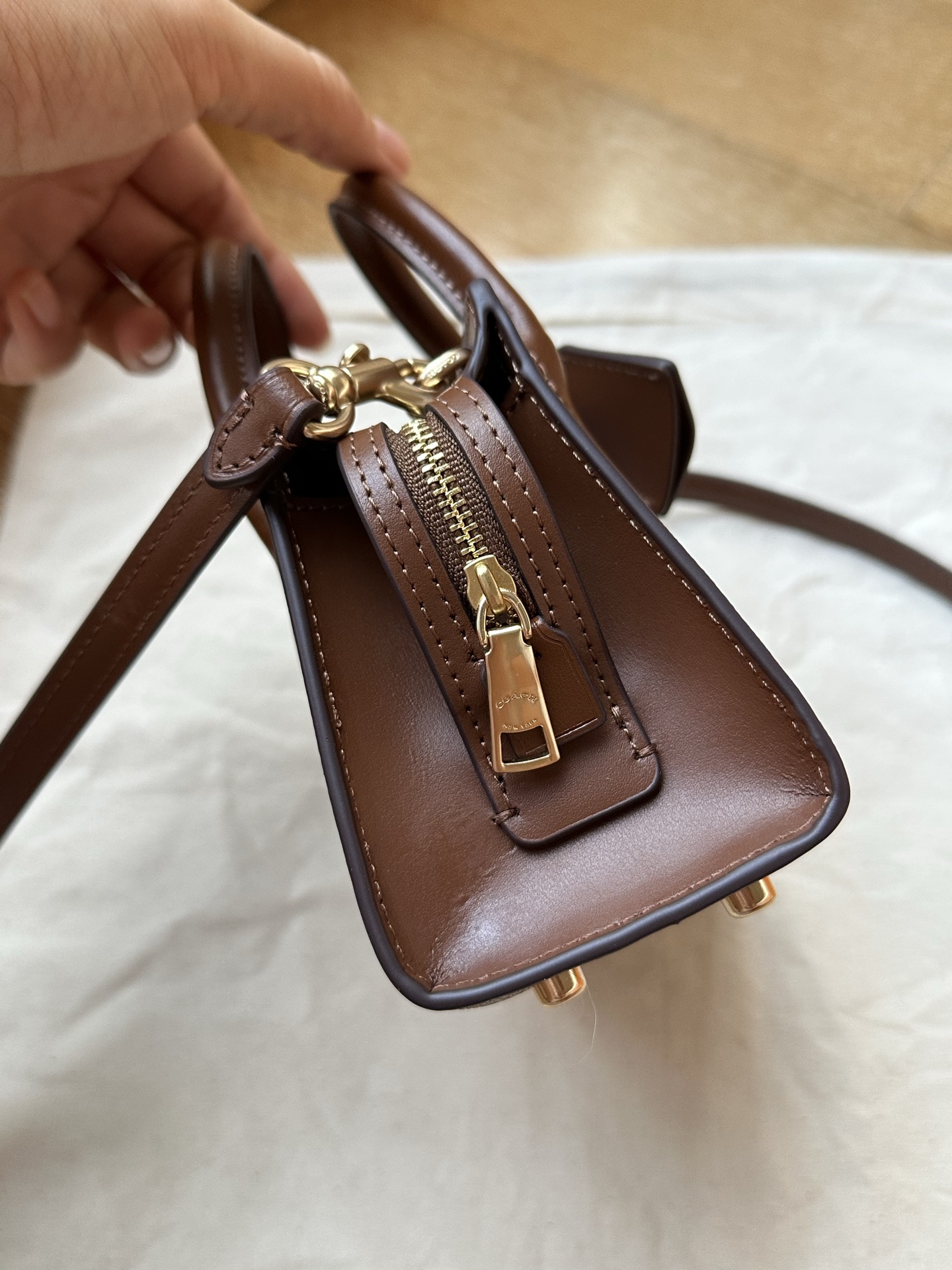 Coach ～纯原Coach蔻驰 CO975 Andrea迷你系列手提单肩斜挎包 老花料PVC配头层牛皮