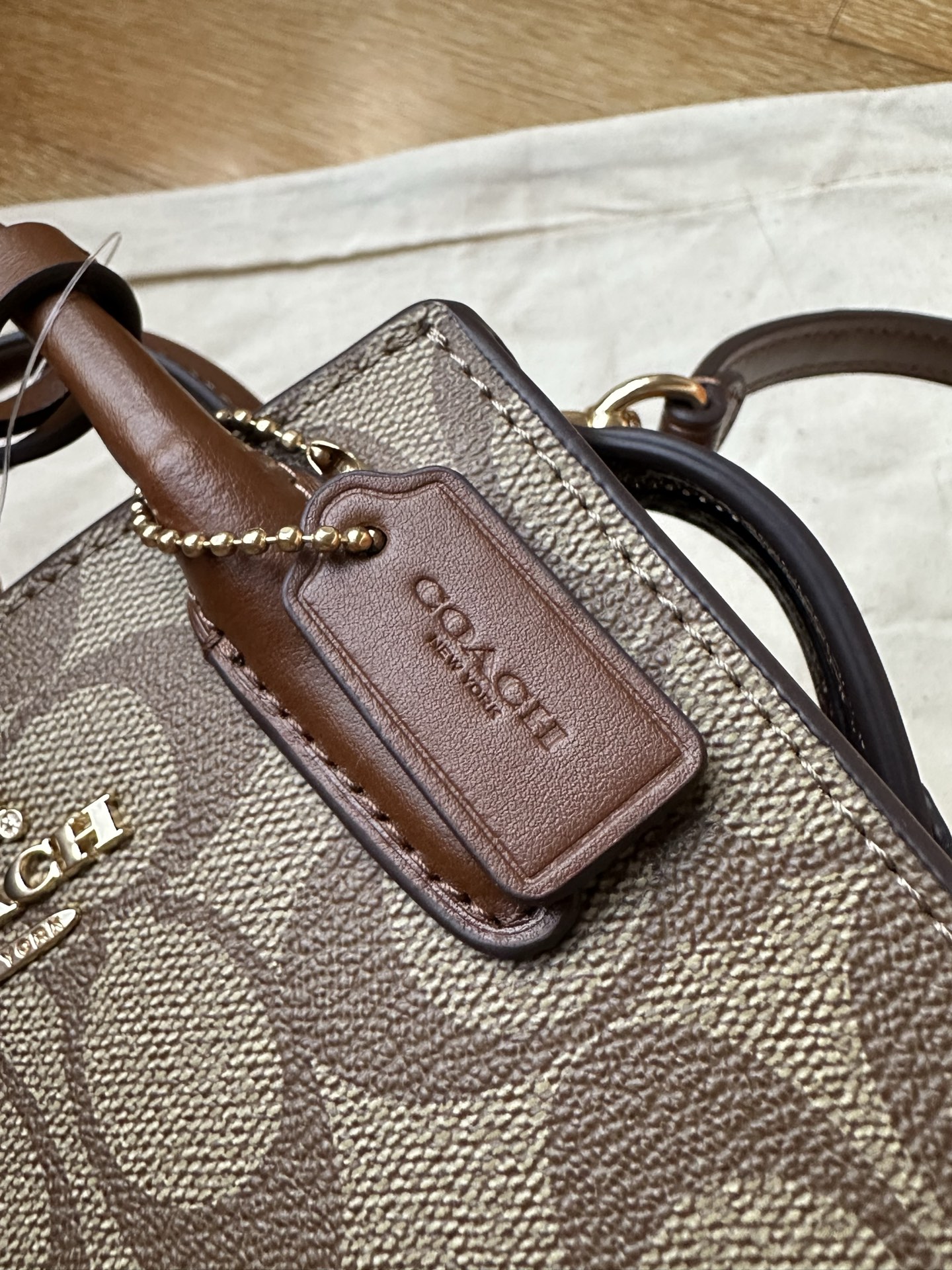 Coach ～纯原Coach蔻驰 CO975 Andrea迷你系列手提单肩斜挎包 老花料PVC配头层牛皮