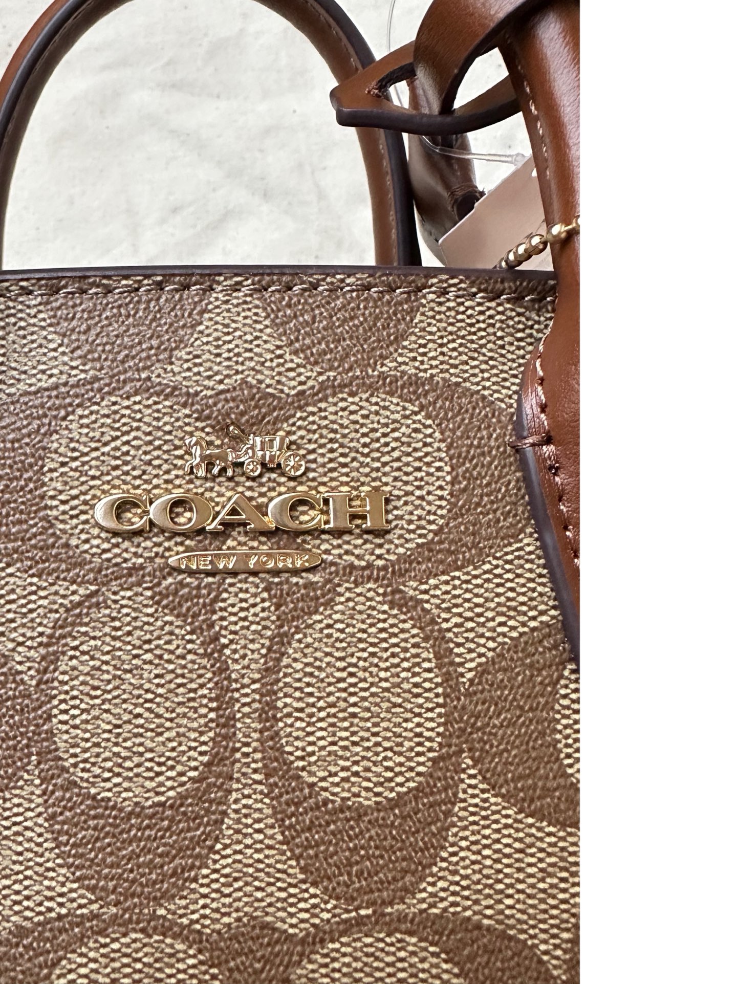 Coach ～纯原Coach蔻驰 CO975 Andrea迷你系列手提单肩斜挎包 老花料PVC配头层牛皮