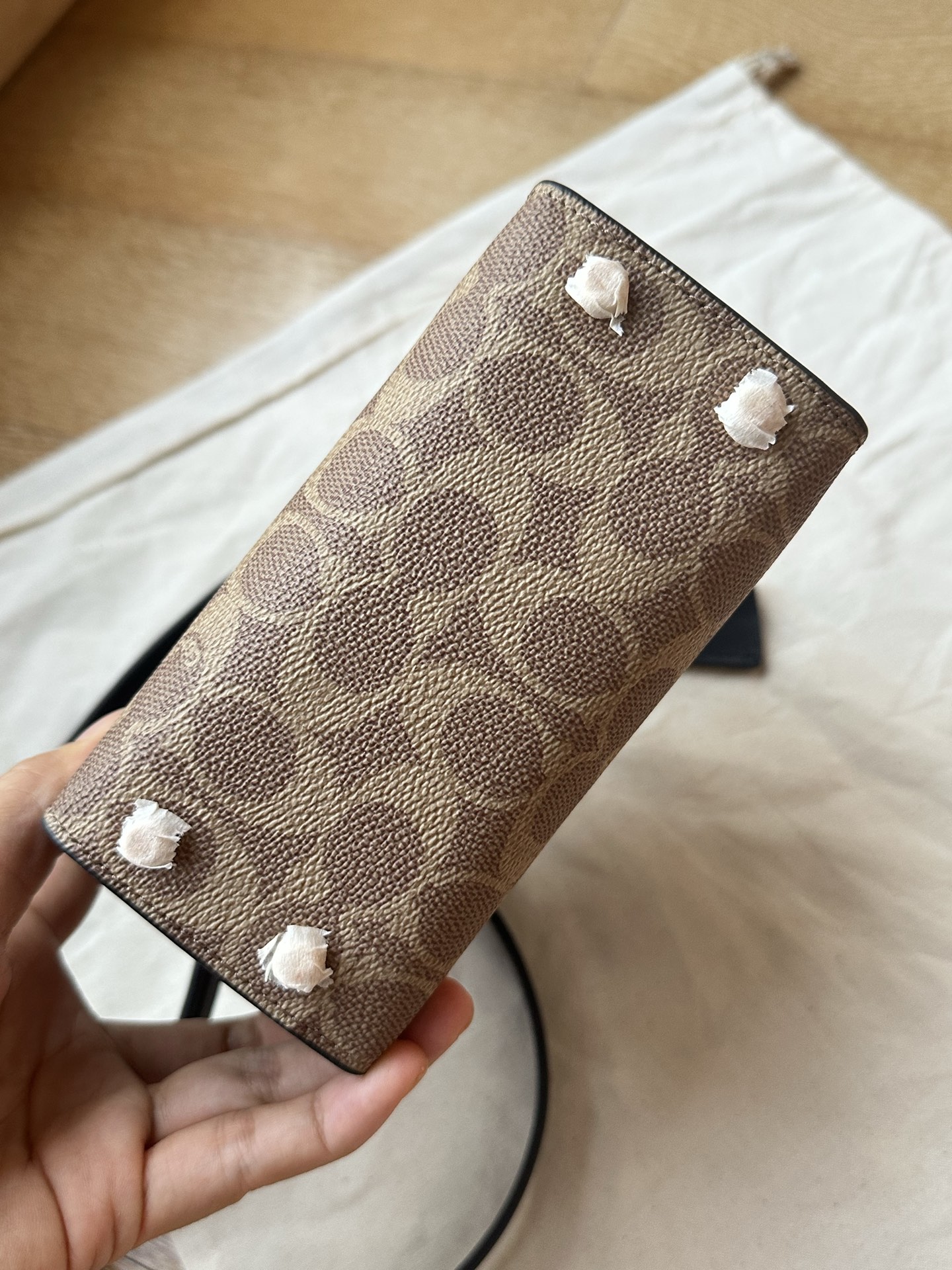 Coach ～纯原Coach蔻驰 CM304 Andrea迷你系列手提单肩斜挎包 老花料PVC配头层牛皮