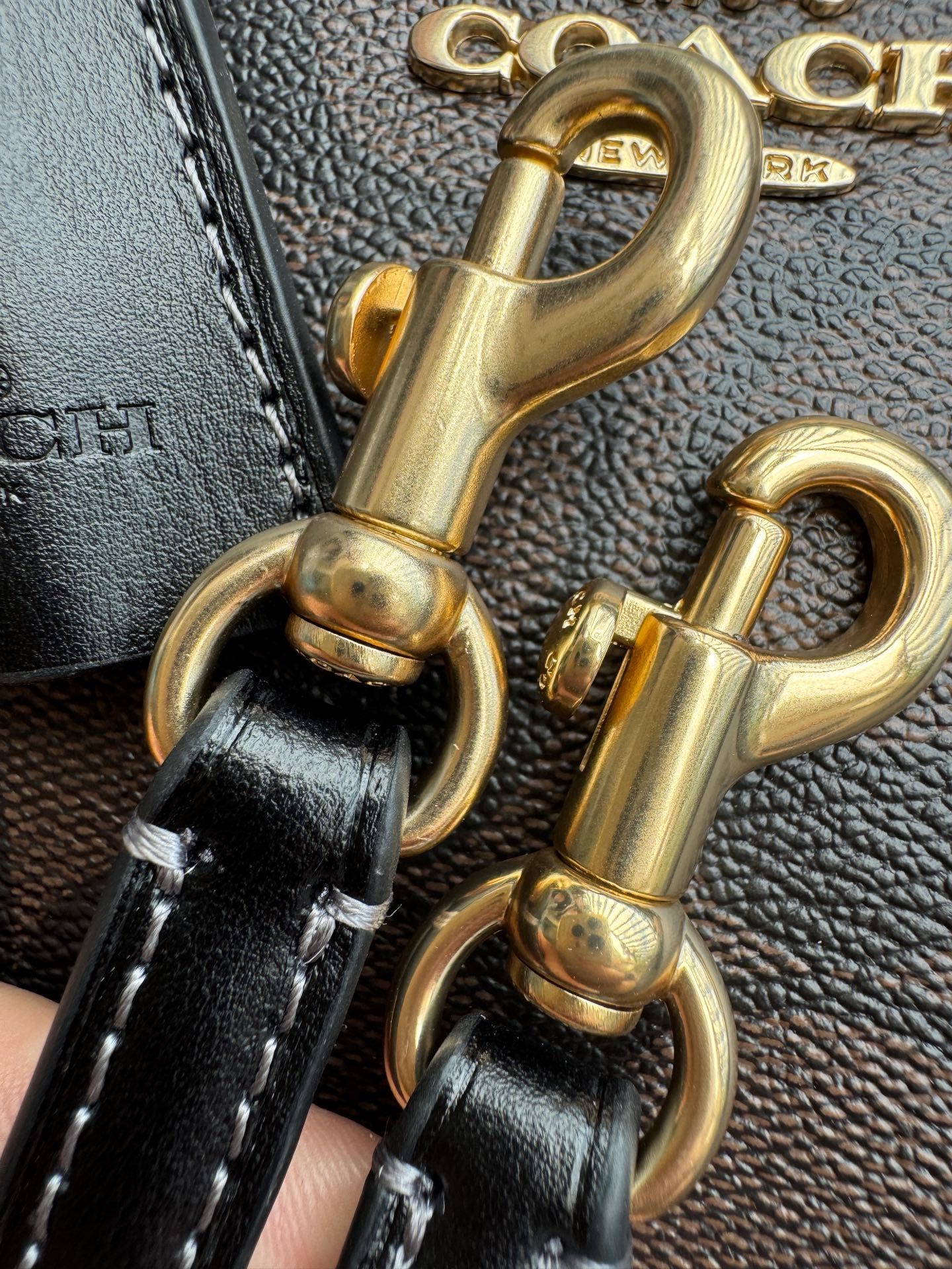 Coach ～纯原Coach蔻驰 CO975 Andrea迷你系列手提单肩斜挎包 老花料PVC配头层牛皮