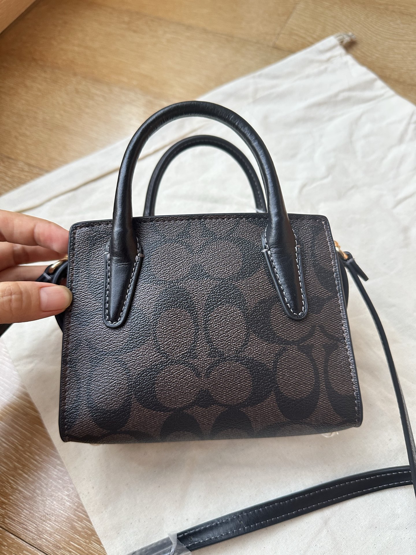 Coach ～纯原Coach蔻驰 CO975 Andrea迷你系列手提单肩斜挎包 老花料PVC配头层牛皮