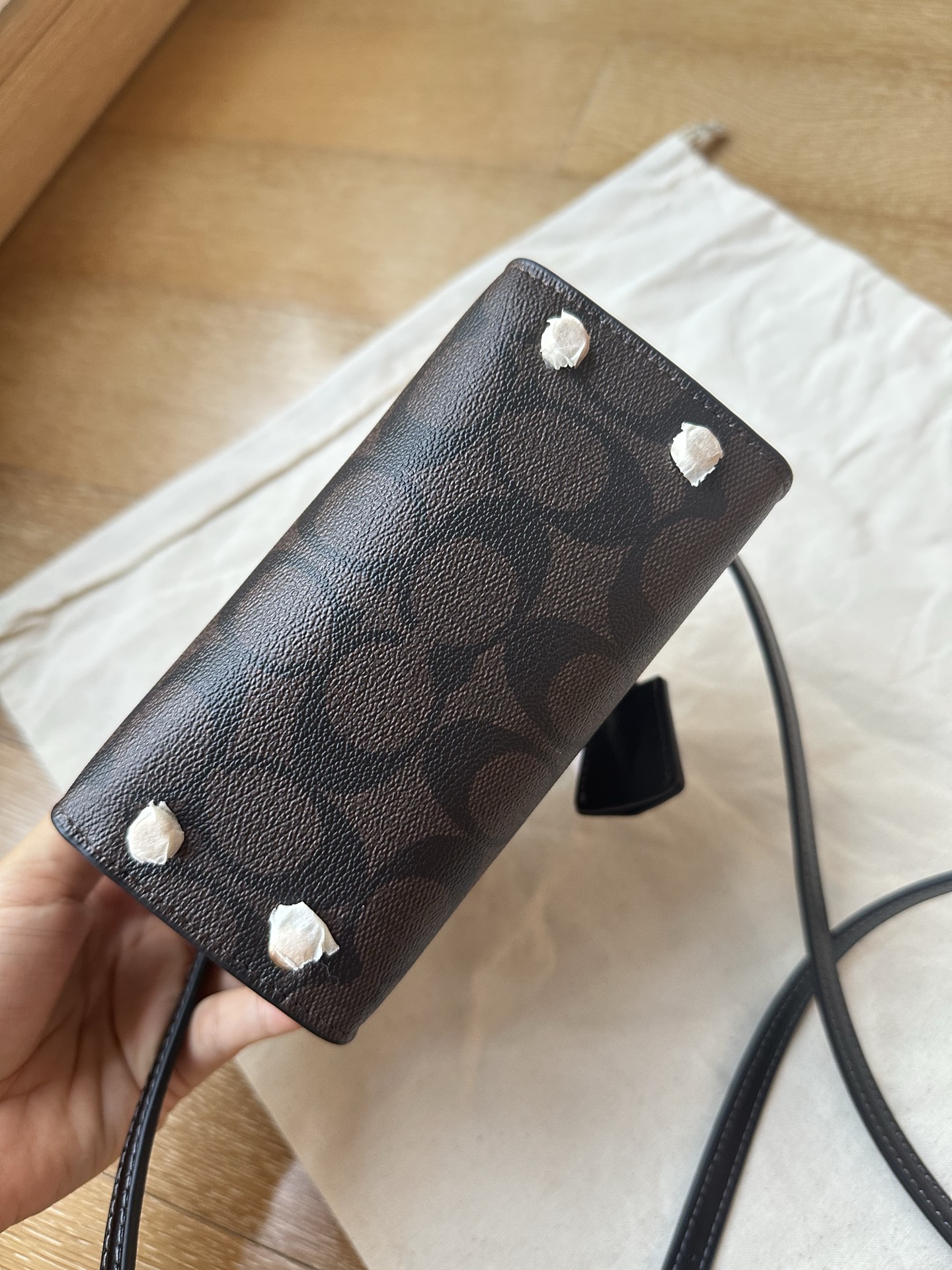 Coach ～纯原Coach蔻驰 CO975 Andrea迷你系列手提单肩斜挎包 老花料PVC配头层牛皮