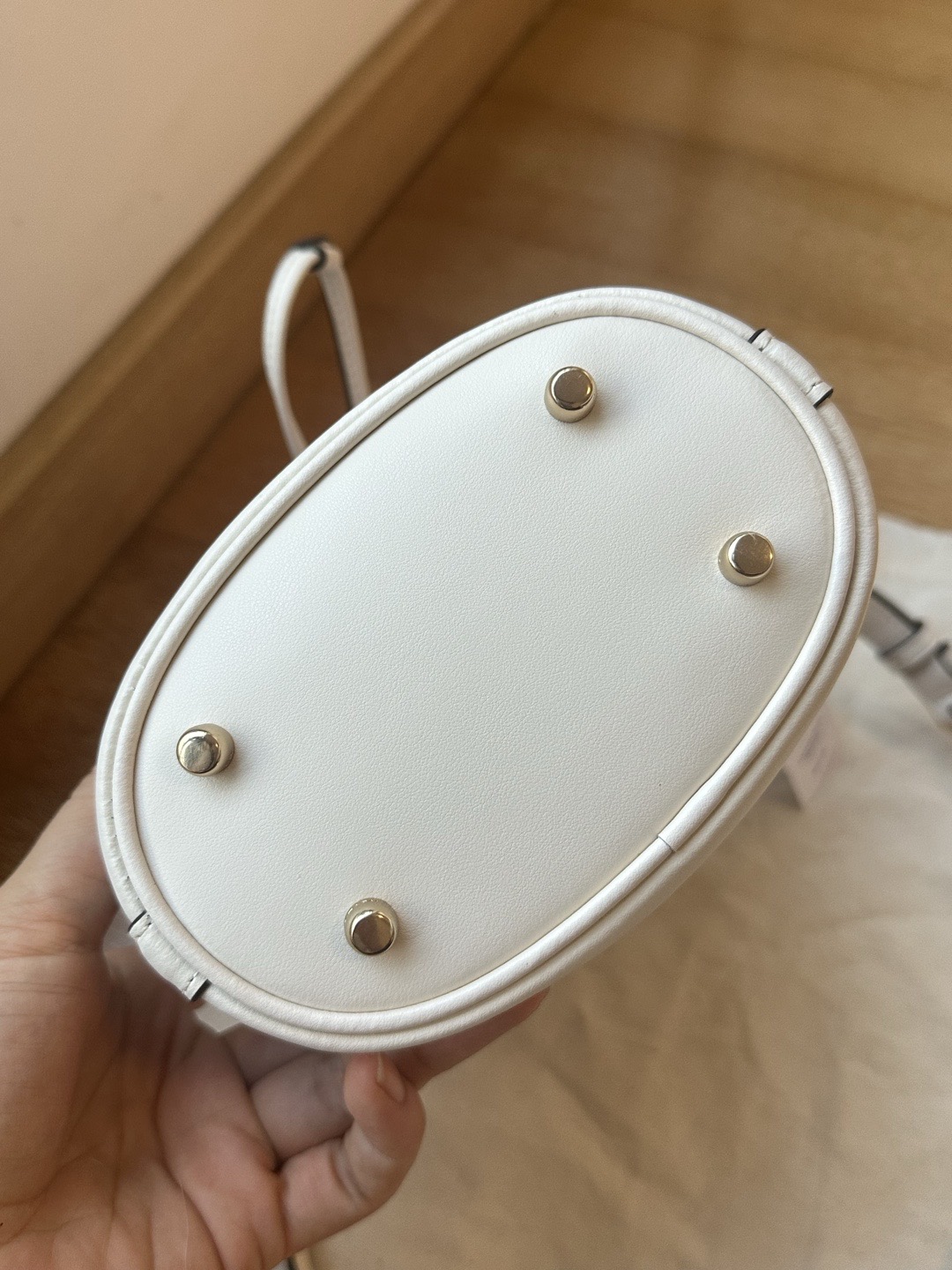 Coach ～原Coach蔻驰 CBS67 迷你mini Dempsey系列水桶包 提花织物配牛皮材质