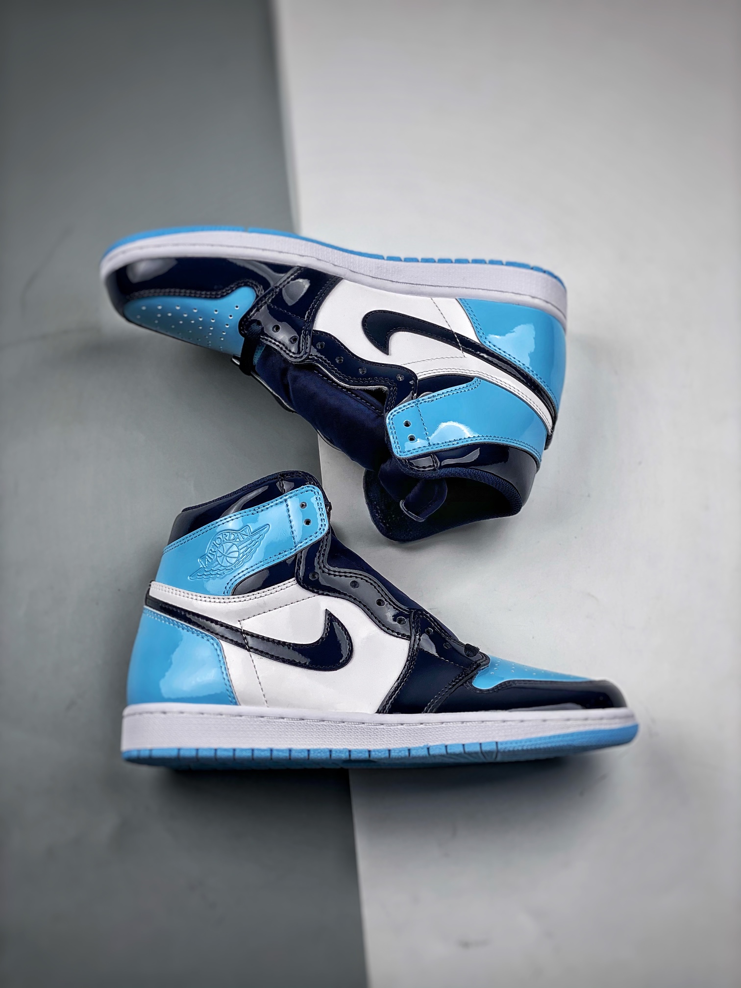 aj1北卡蓝漆皮尺码36-47.5总裁S2版出品-AirJordan1AllStarAJ1北卡蓝漆皮全明