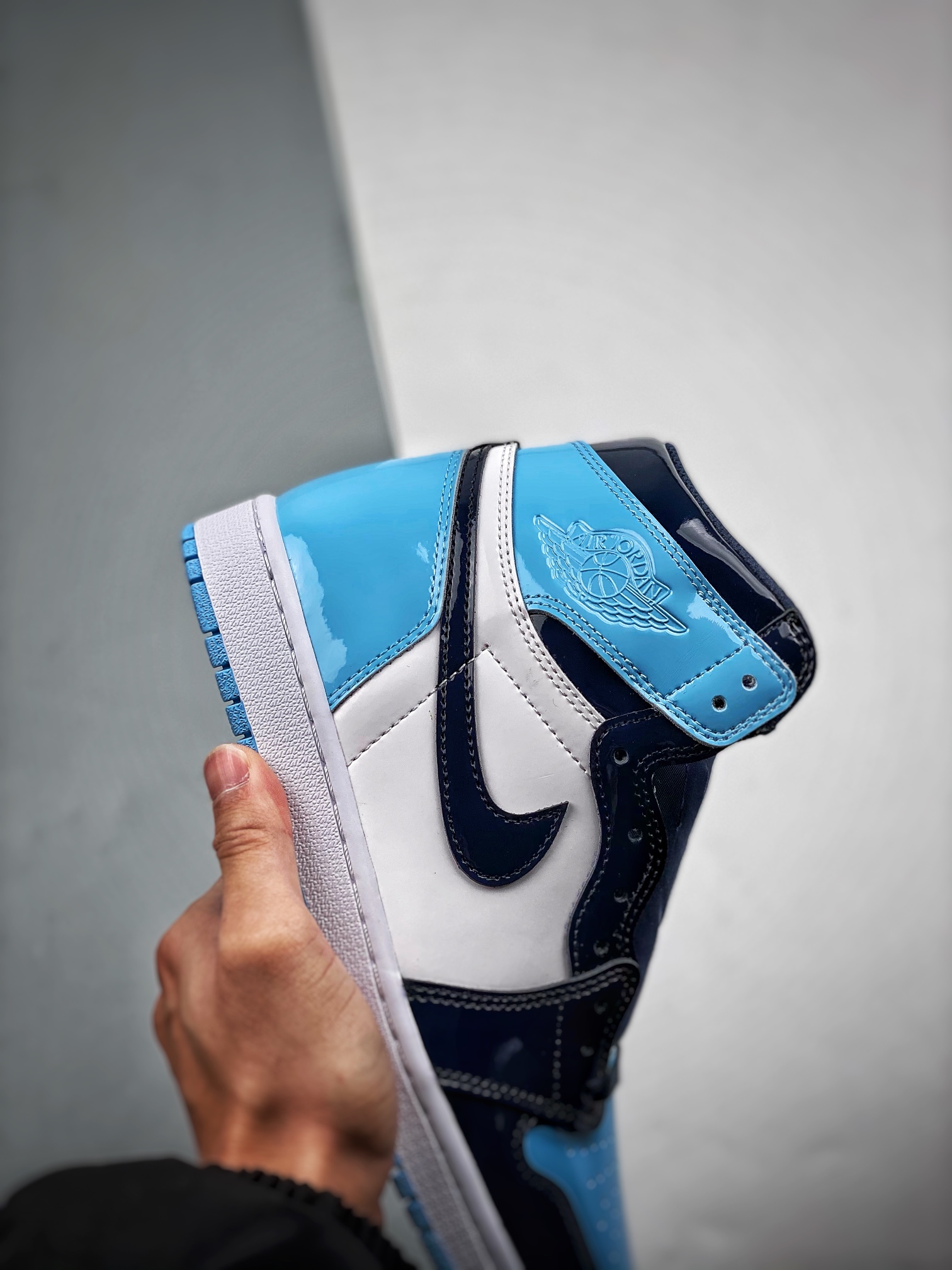 aj1北卡蓝漆皮尺码36-47.5总裁S2版出品-AirJordan1AllStarAJ1北卡蓝漆皮全明