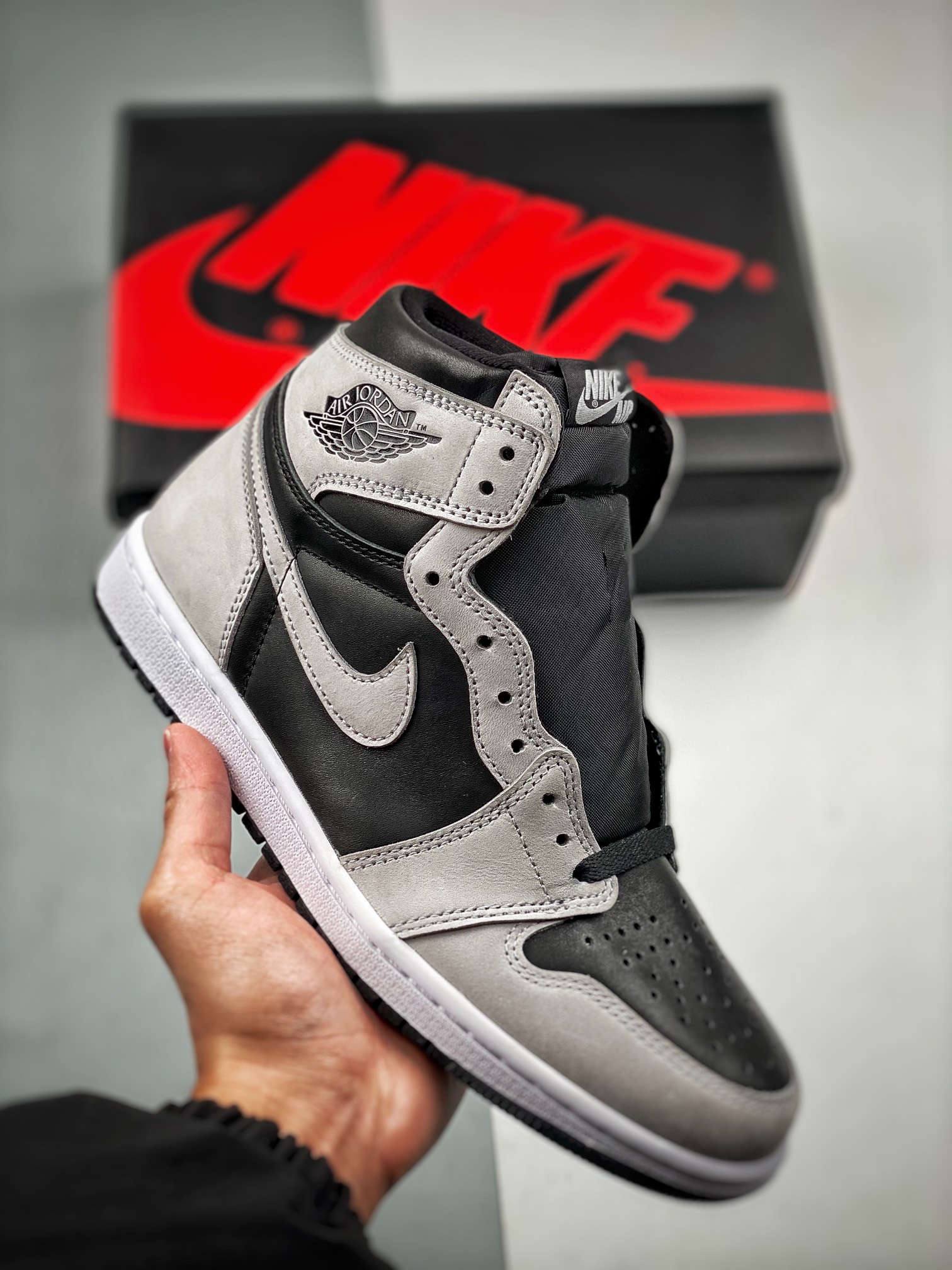 AJ1黑灰影子鞋码36-47.5总裁S2版出品-AirJordan1RetroHighOGShadow黑