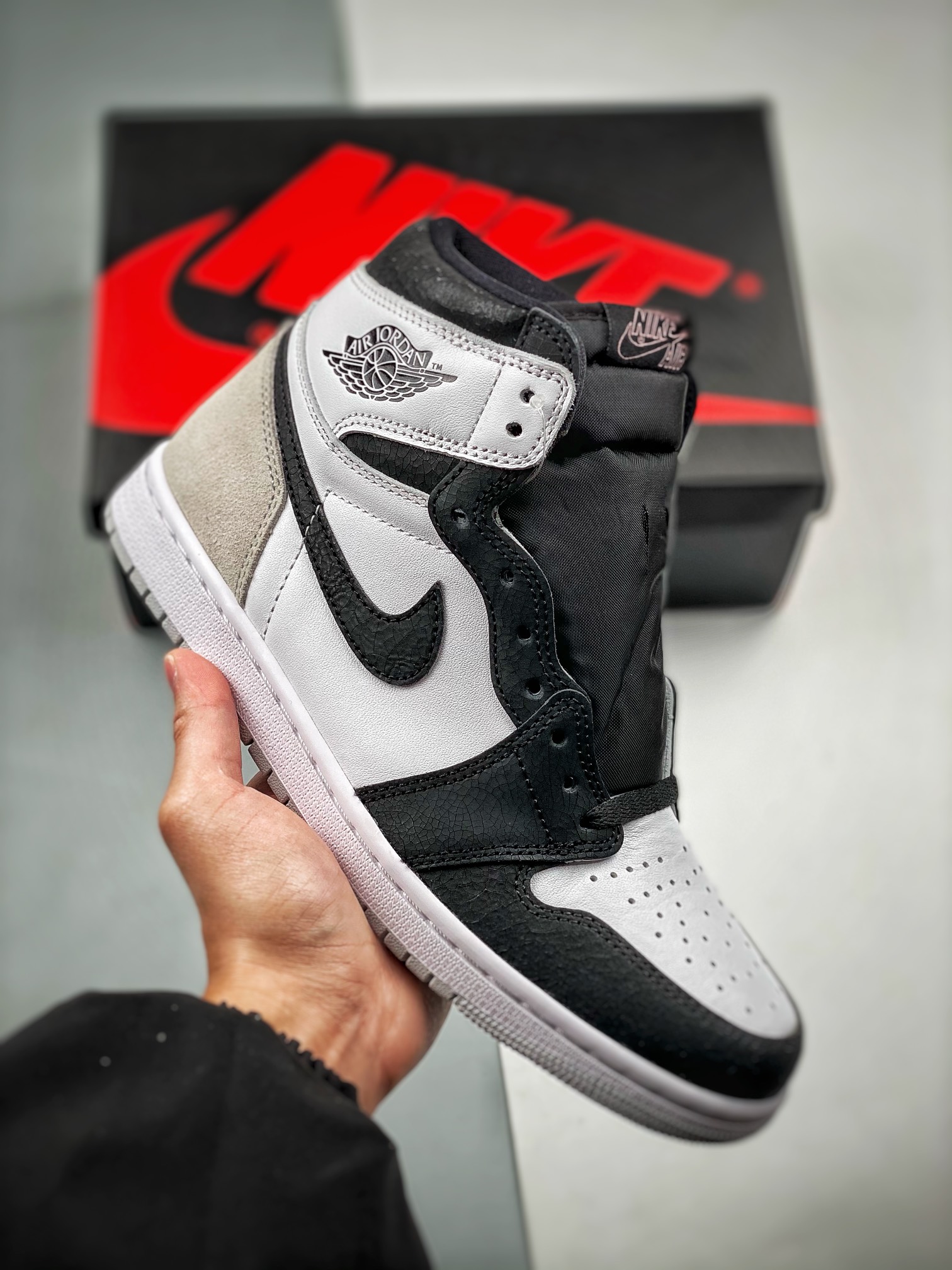 AJ1黑灰脚趾尺码40-47.5总裁S2版出品-AirJordan1RetroHighOG“Bleach