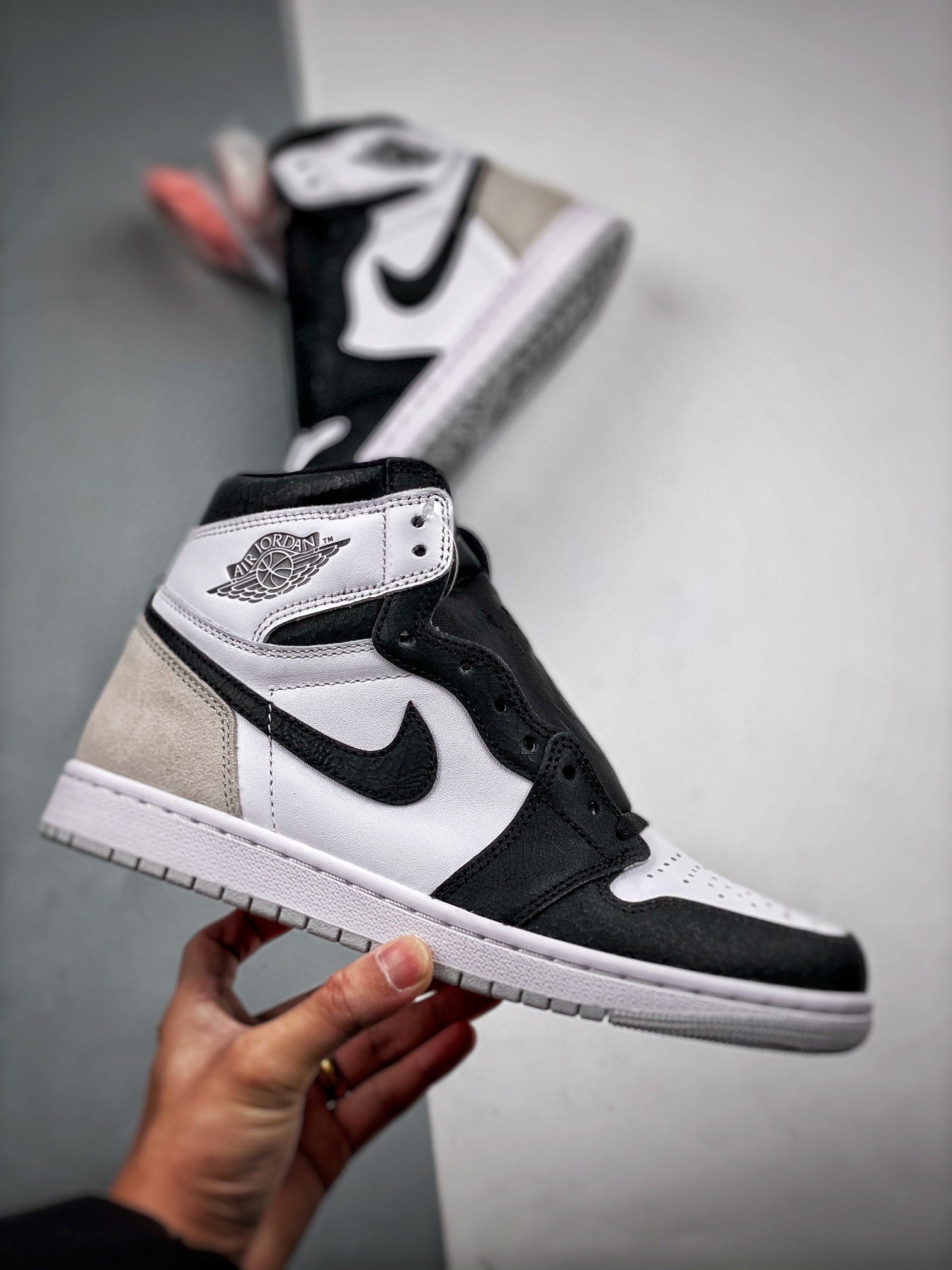 AJ1黑灰脚趾尺码40-47.5总裁S2版出品-AirJordan1RetroHighOG“Bleach