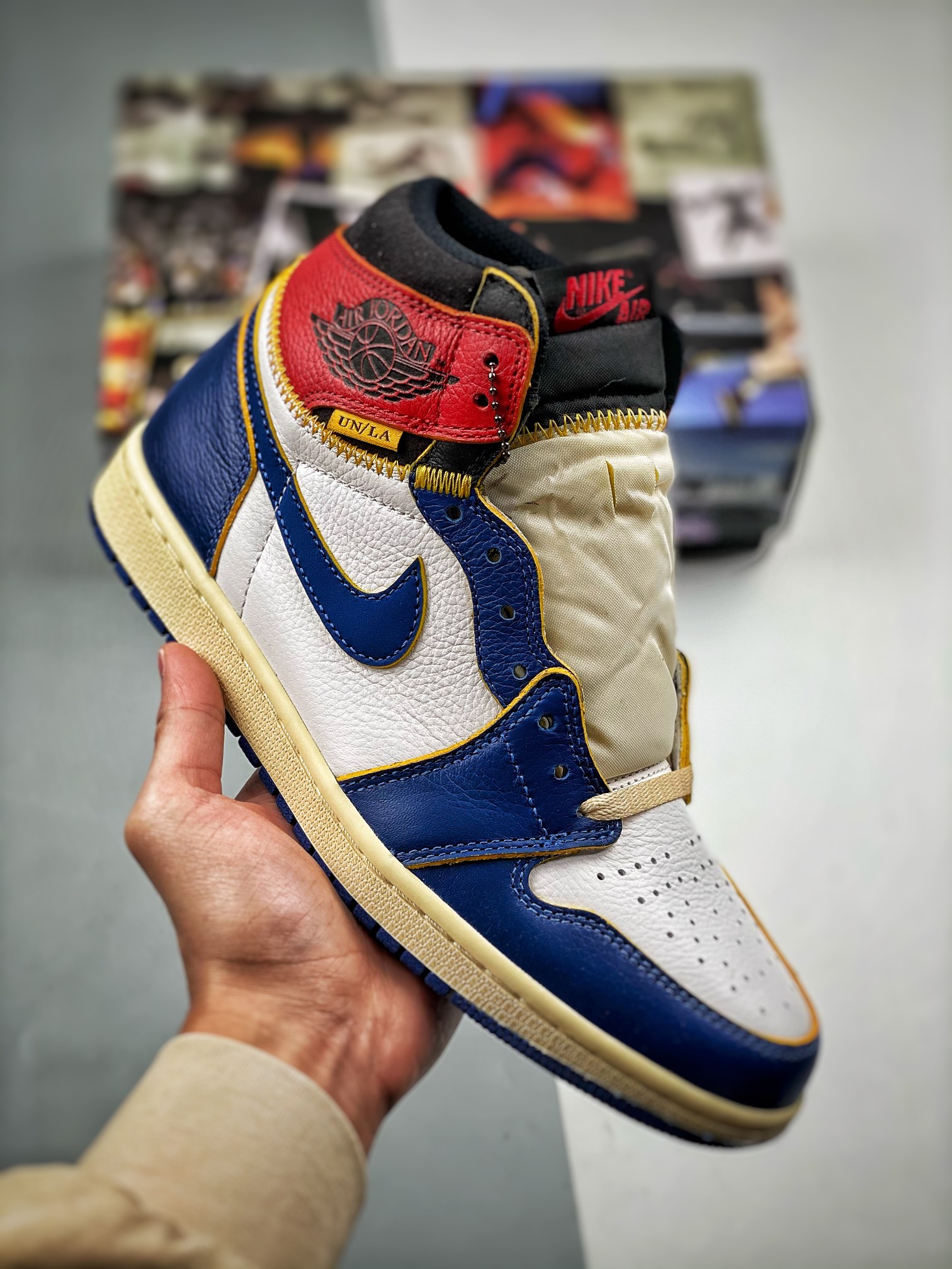 AJ1un拼接蓝尺码40-47.5总裁S2版出品-UnionxAirJordan1RetroHighOG