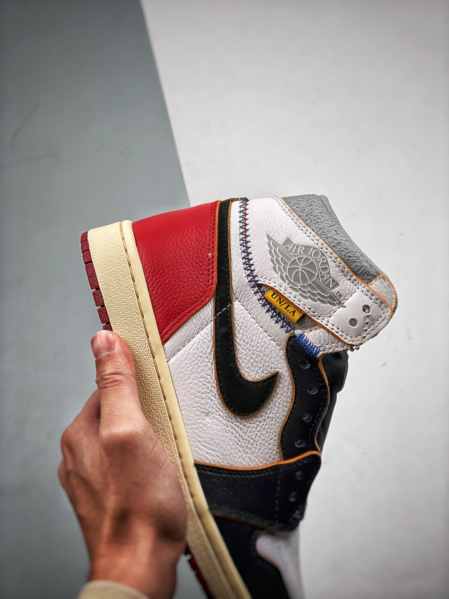 AJ1UN黑脚趾拼接尺码40-47.5总裁S2版出品-UnionxAirJordan1黑脚趾拼接BV13