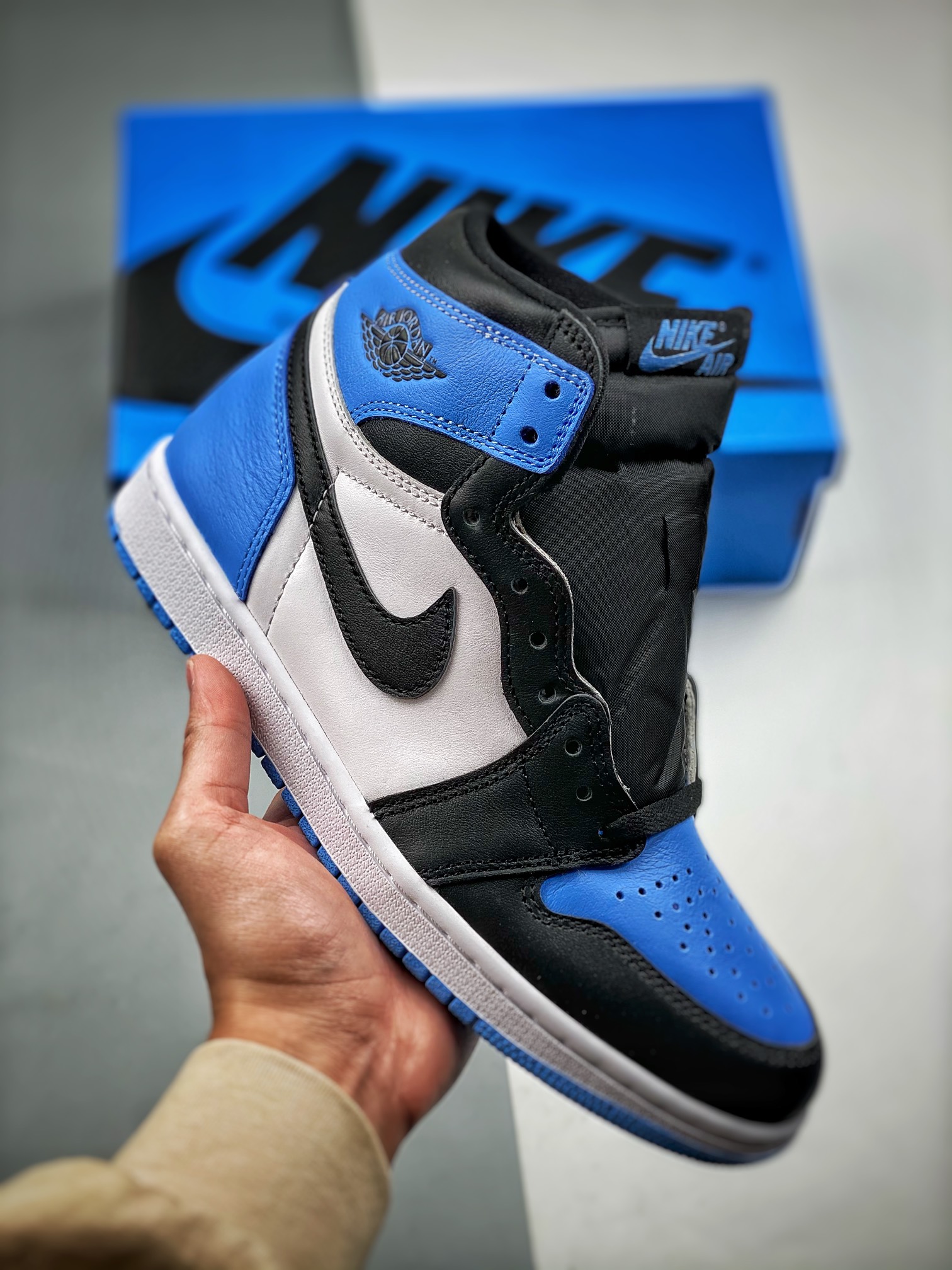 AJ1黑北卡蓝尺码:36-47.5总裁S2版出品-AirJordan1“UniversityBlue”黑