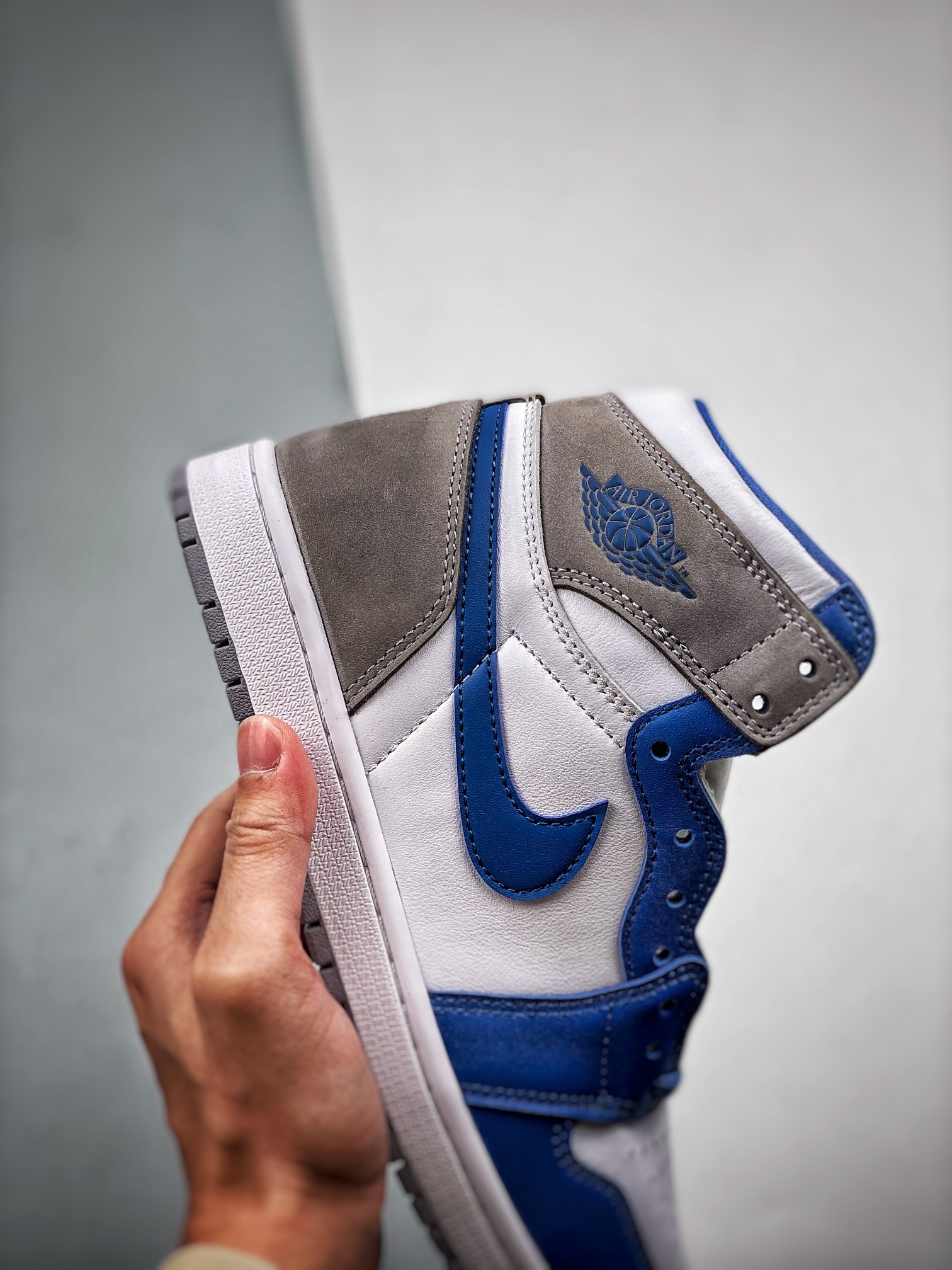 AJ1蓝白尺码:40-47.5总裁S2版出品-AirJordan1HighAJ1蓝白真兰高帮复古篮球鞋D