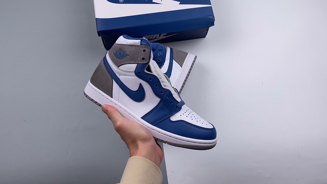 AJ1蓝白尺码:40-47.5总裁S2版出品-AirJordan1HighAJ1蓝白真兰高帮复古篮球鞋D