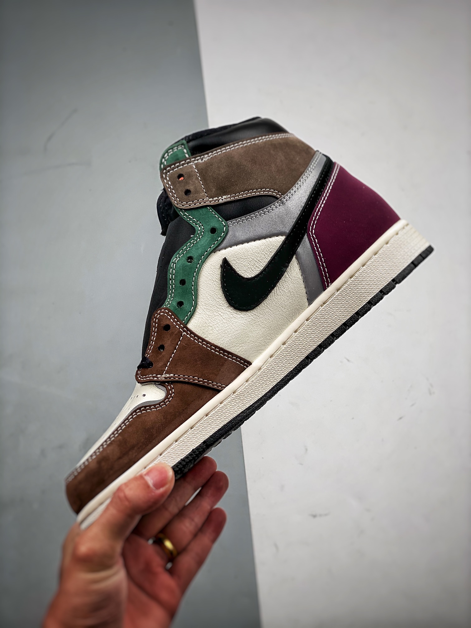 AJ彩色拼接尺码:40-47.5总裁S2版出品-AirJordan1RetroHighAJ1彩色拼接手工