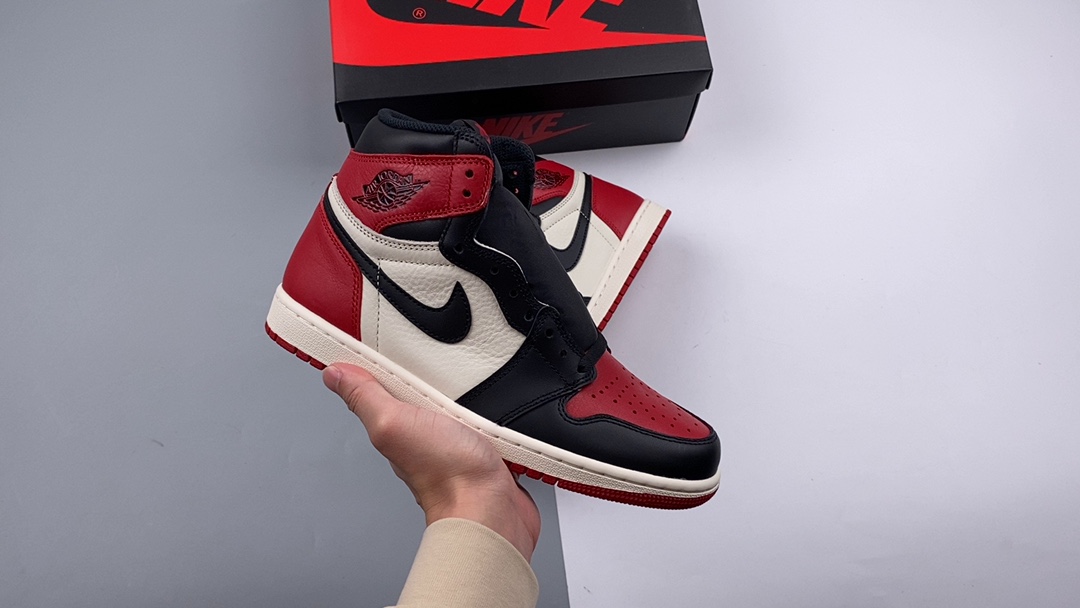 AJ1黑红脚趾鞋码36-47.5总裁S2版出品-AirJordan1RetroHighBredToe黑红