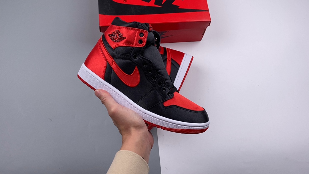 AJ1黑红丝绸2023版尺码36-44.5总裁S2版出品-AirJordan1HighOGSatinBr