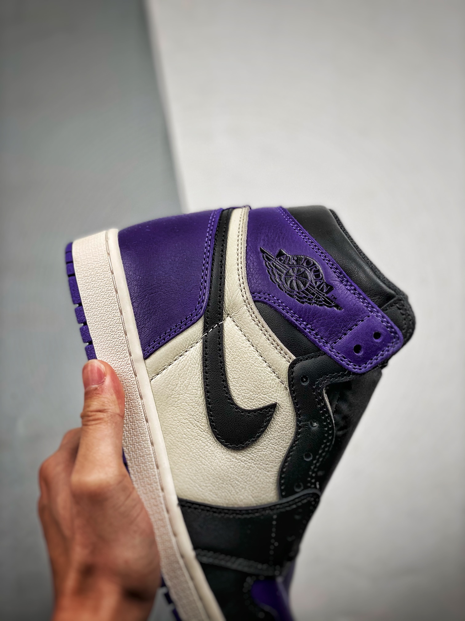 aj1黑紫脚趾尺码40-47.5S2版本-AirJordan1CourtPurpleAJ1黑紫脚趾555