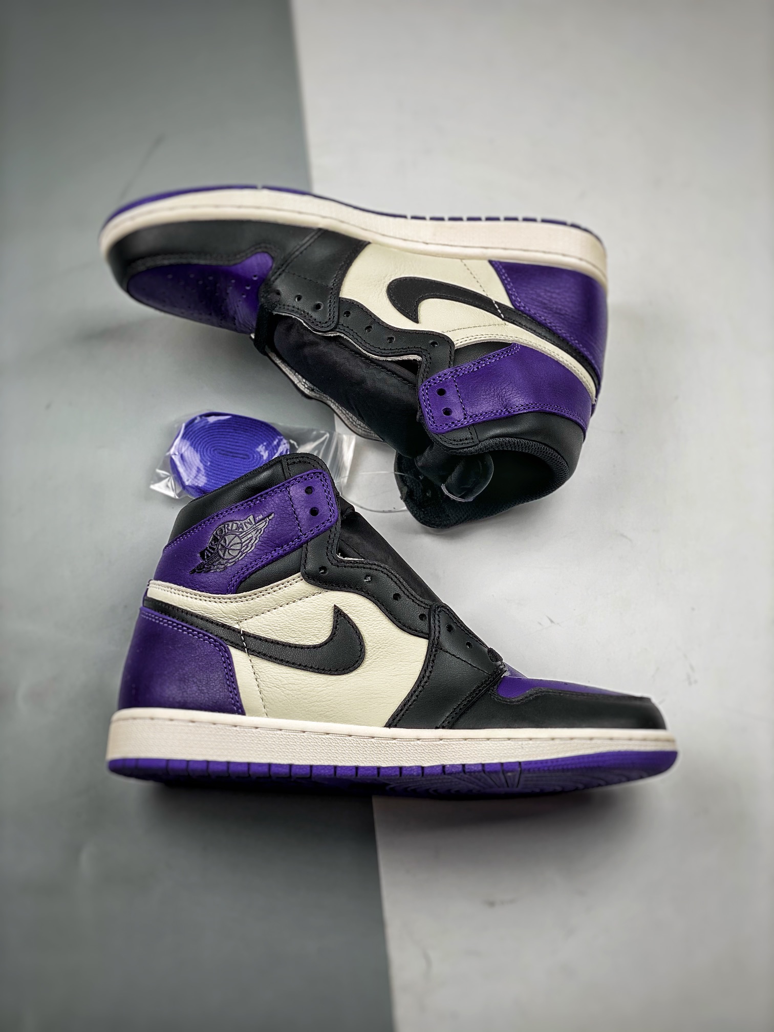 aj1黑紫脚趾尺码40-47.5S2版本-AirJordan1CourtPurpleAJ1黑紫脚趾555