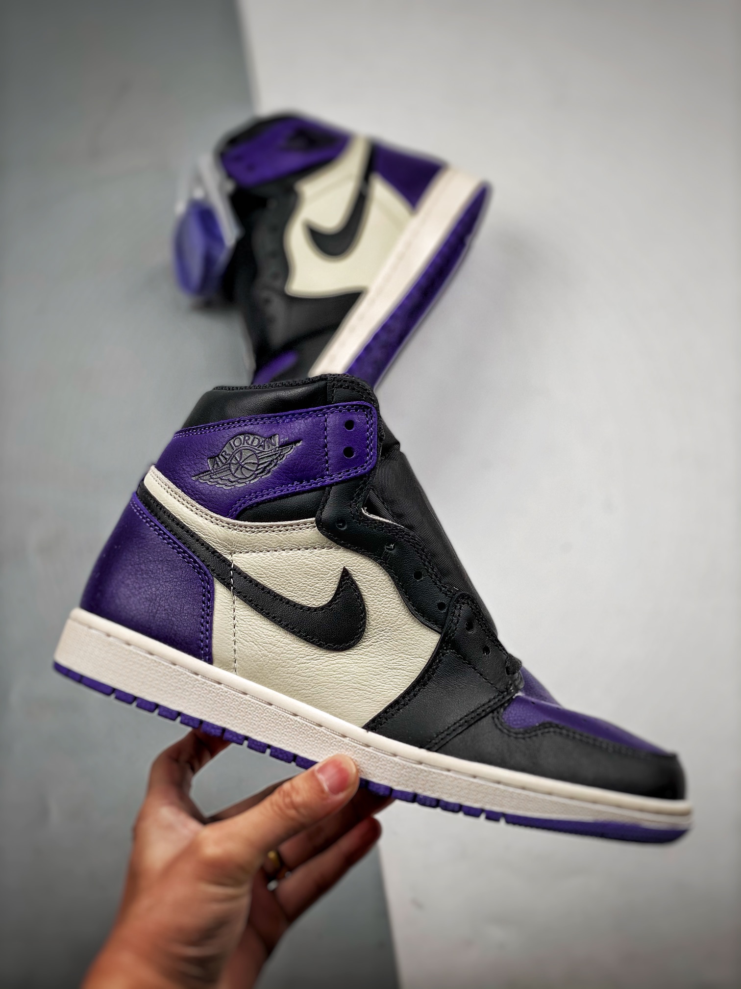 aj1黑紫脚趾尺码40-47.5S2版本-AirJordan1CourtPurpleAJ1黑紫脚趾555