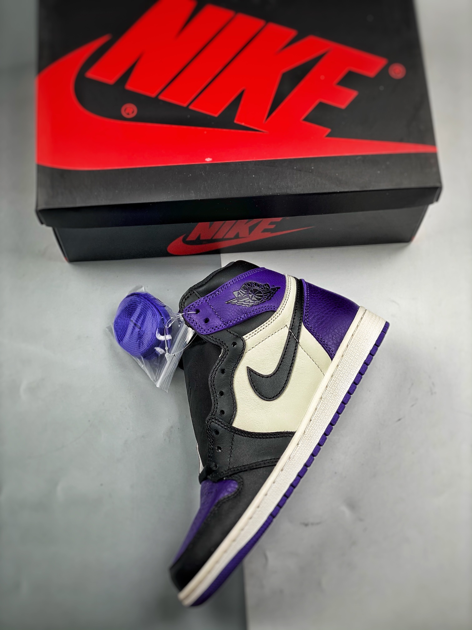 aj1黑紫脚趾尺码40-47.5S2版本-AirJordan1CourtPurpleAJ1黑紫脚趾555