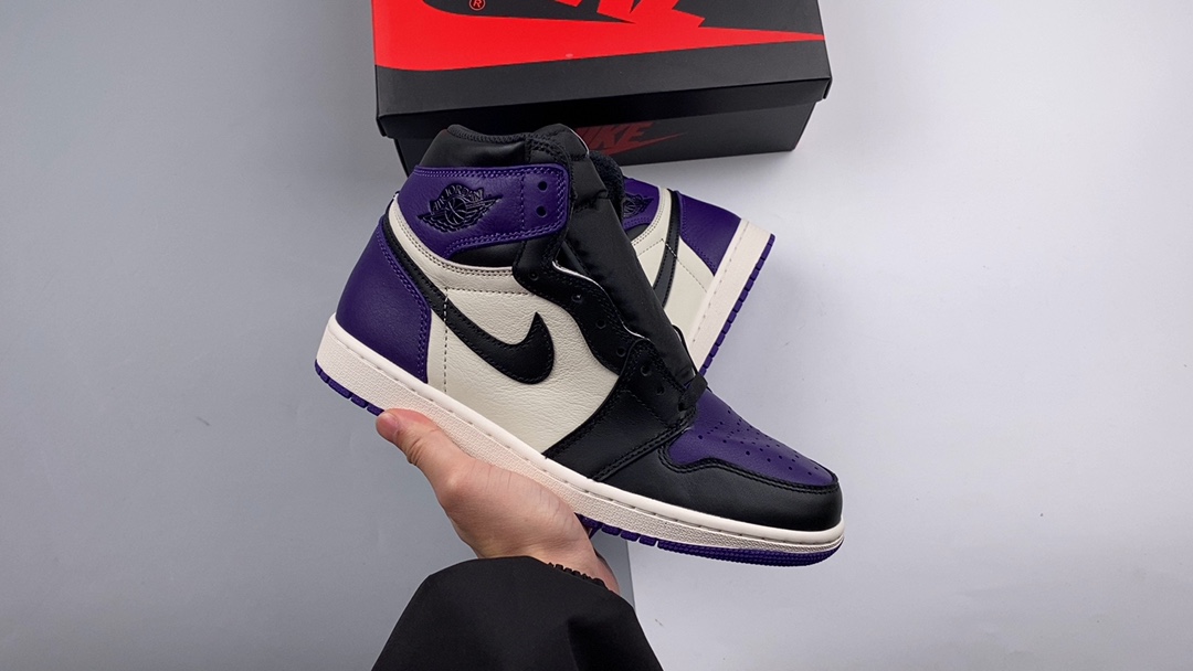 aj1黑紫脚趾尺码40-47.5S2版本-AirJordan1CourtPurpleAJ1黑紫脚趾555